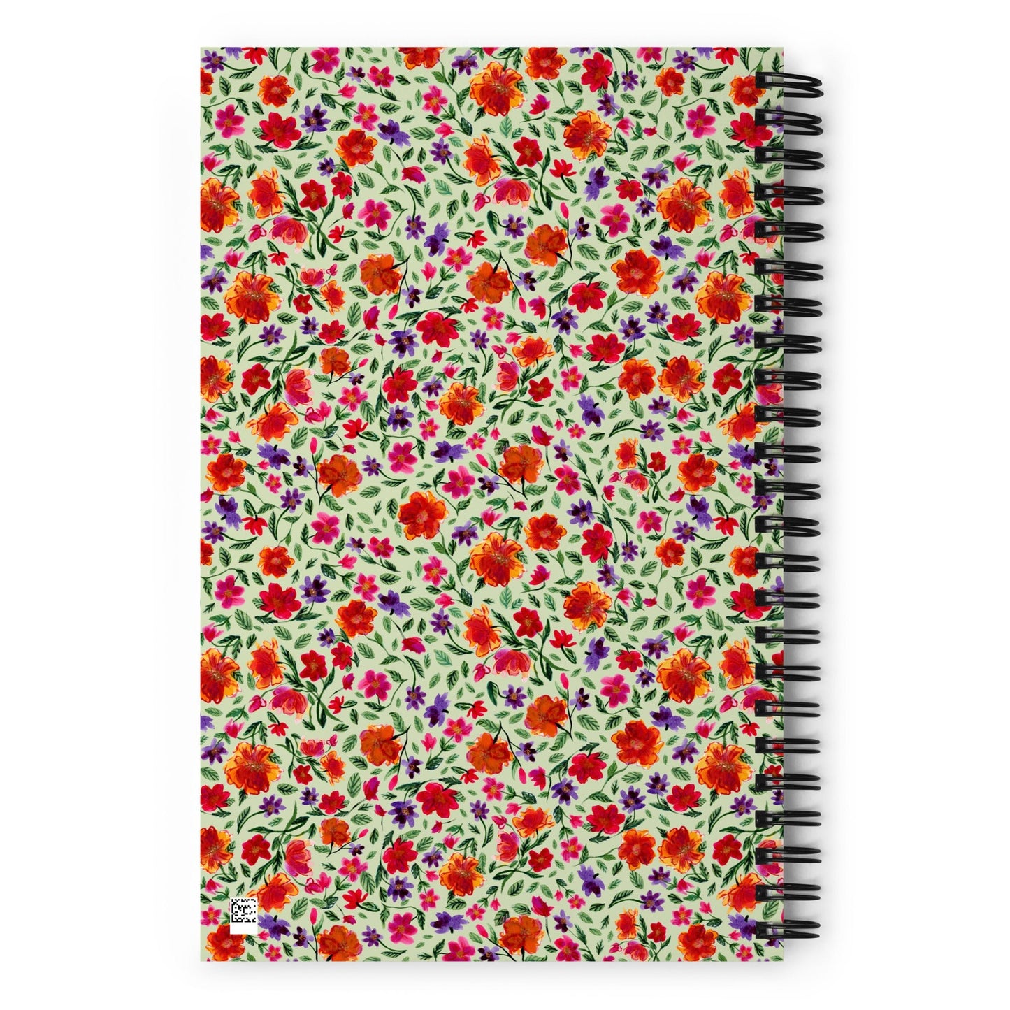 🌸 “You Make Me Happy” Spiral Notebook – Green Floral Edition 🌿 - SANDRAAS