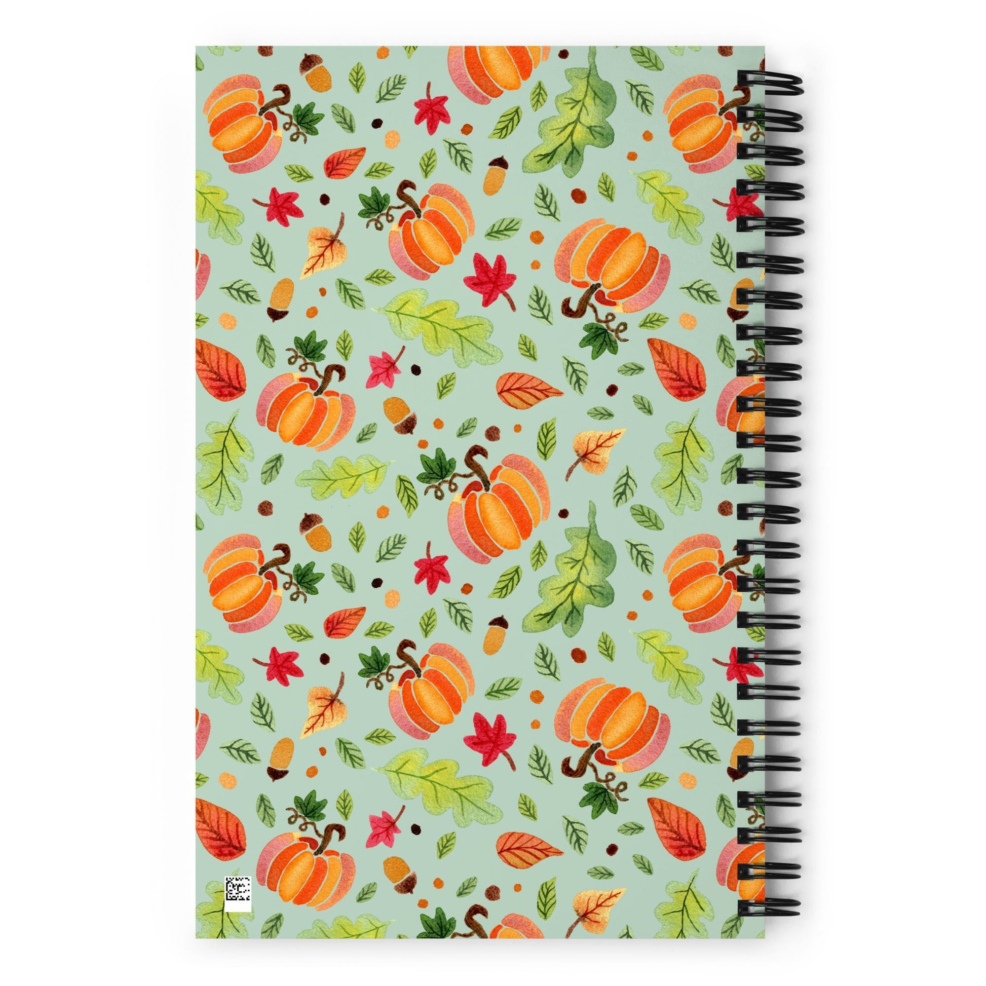 Light Green Pumpkin Spice Spiral Notebook – Cozy Autumn Vibes 🍂🎃 - SANDRAAS