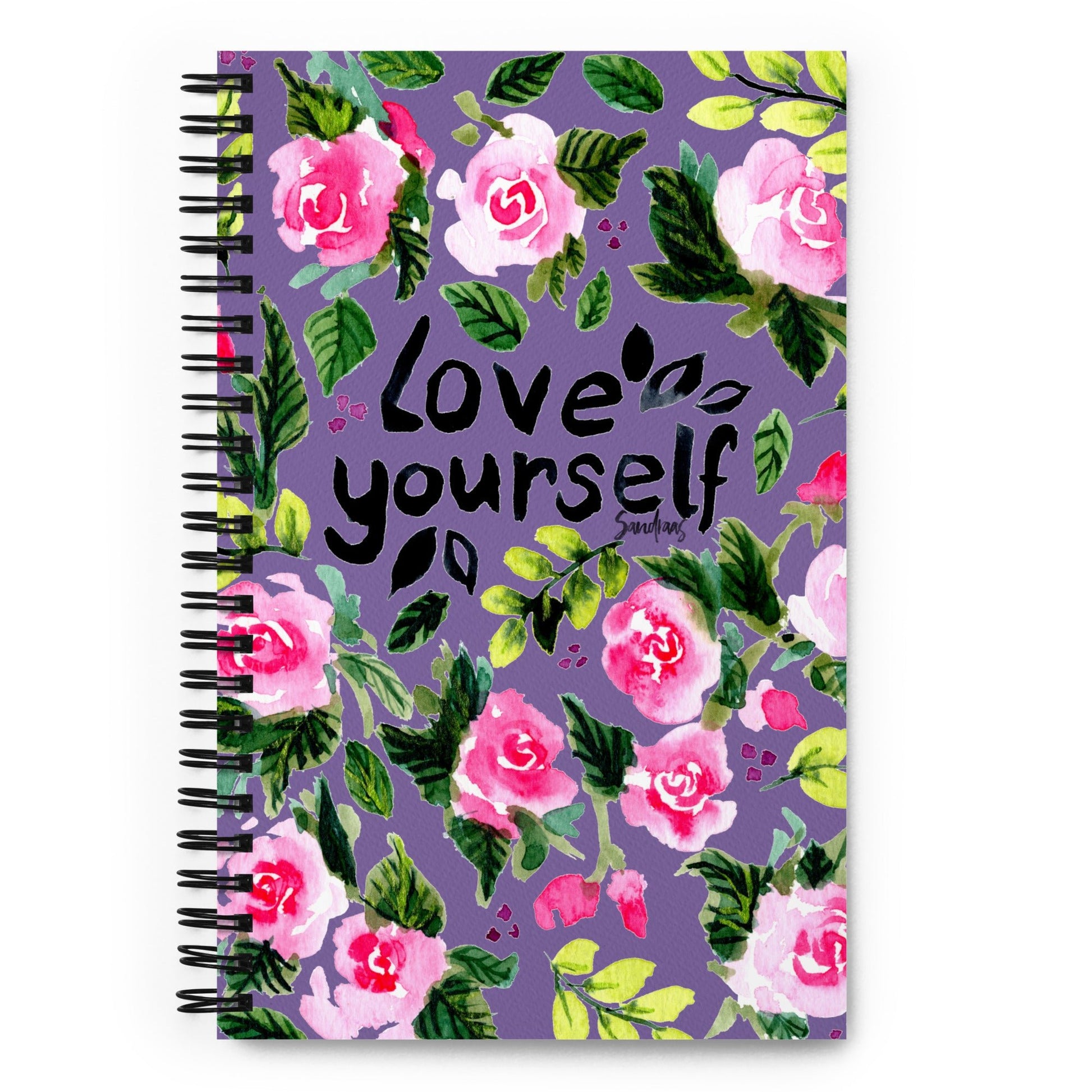 🌹 Spiral Notebook – Love Yourself (Purple) 💜📓 - SANDRAAS