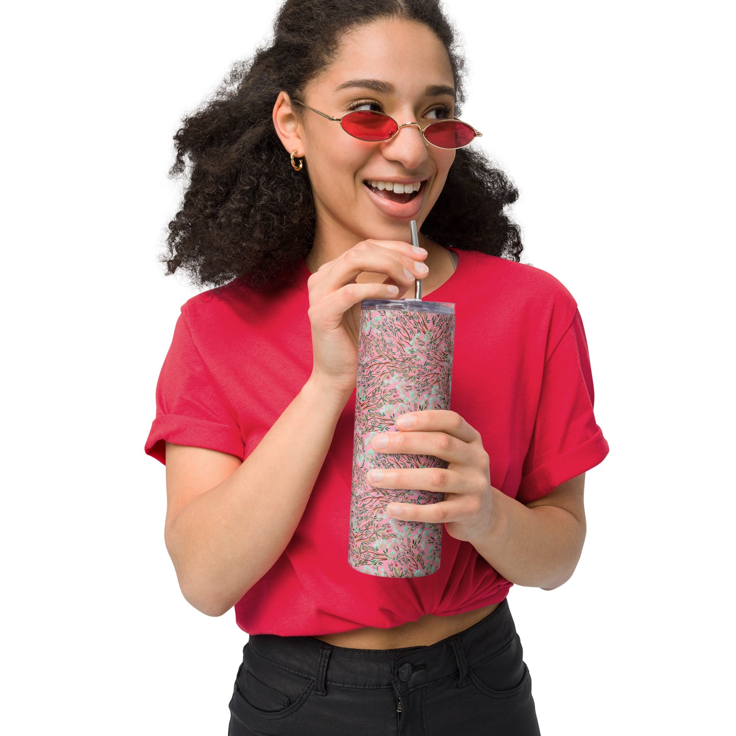 Stainless steel tumbler - Oleander Pink - SANDRAAS