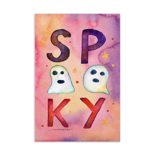 Standard Postcard – Spooky Ghosts 👻🎃 - Halloween Card - SANDRAAS