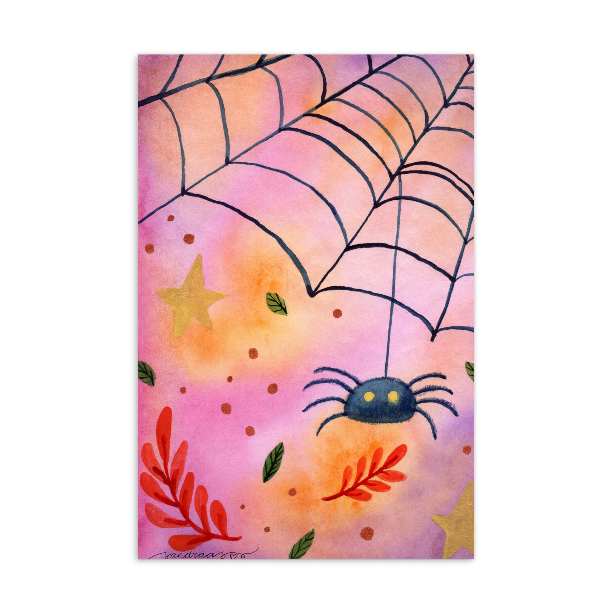 Standard Postcard – Halloween Card Spider 🕷️ - SANDRAAS