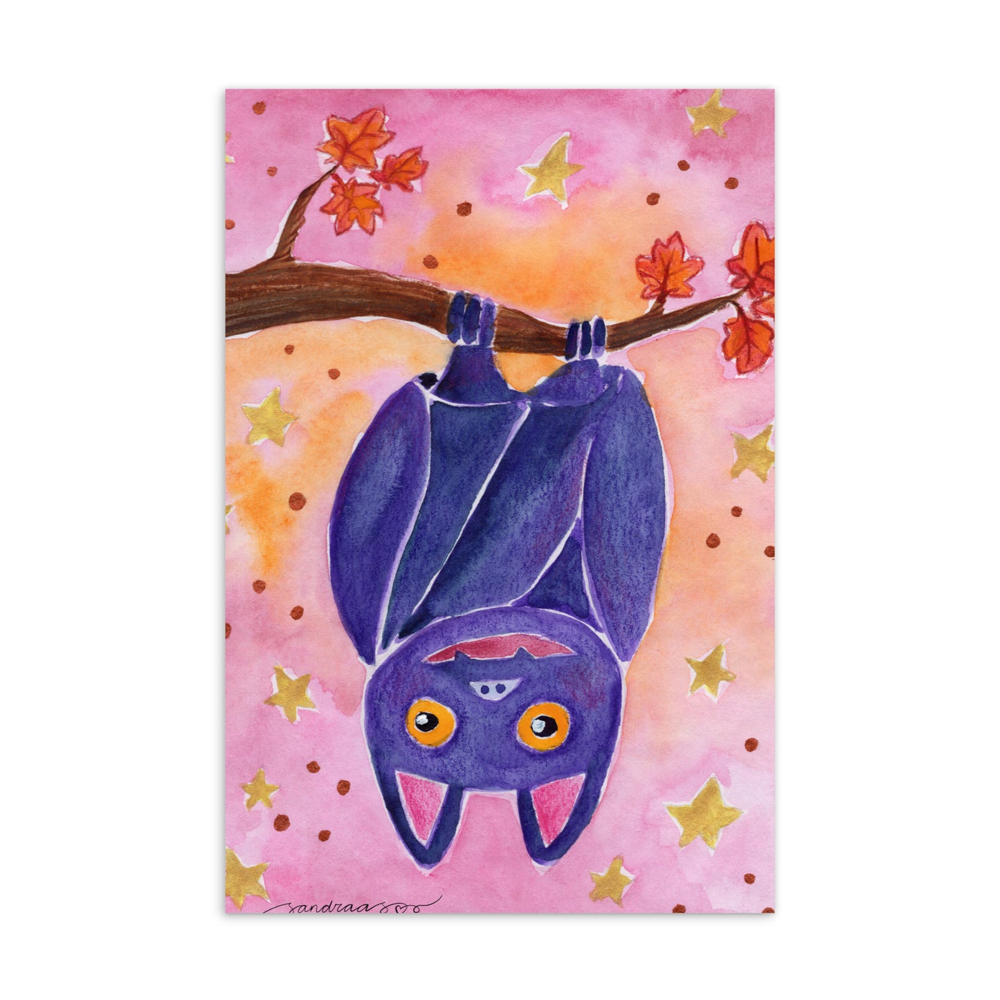 Standard Postcard – Halloween Card Bat 🦇 - SANDRAAS