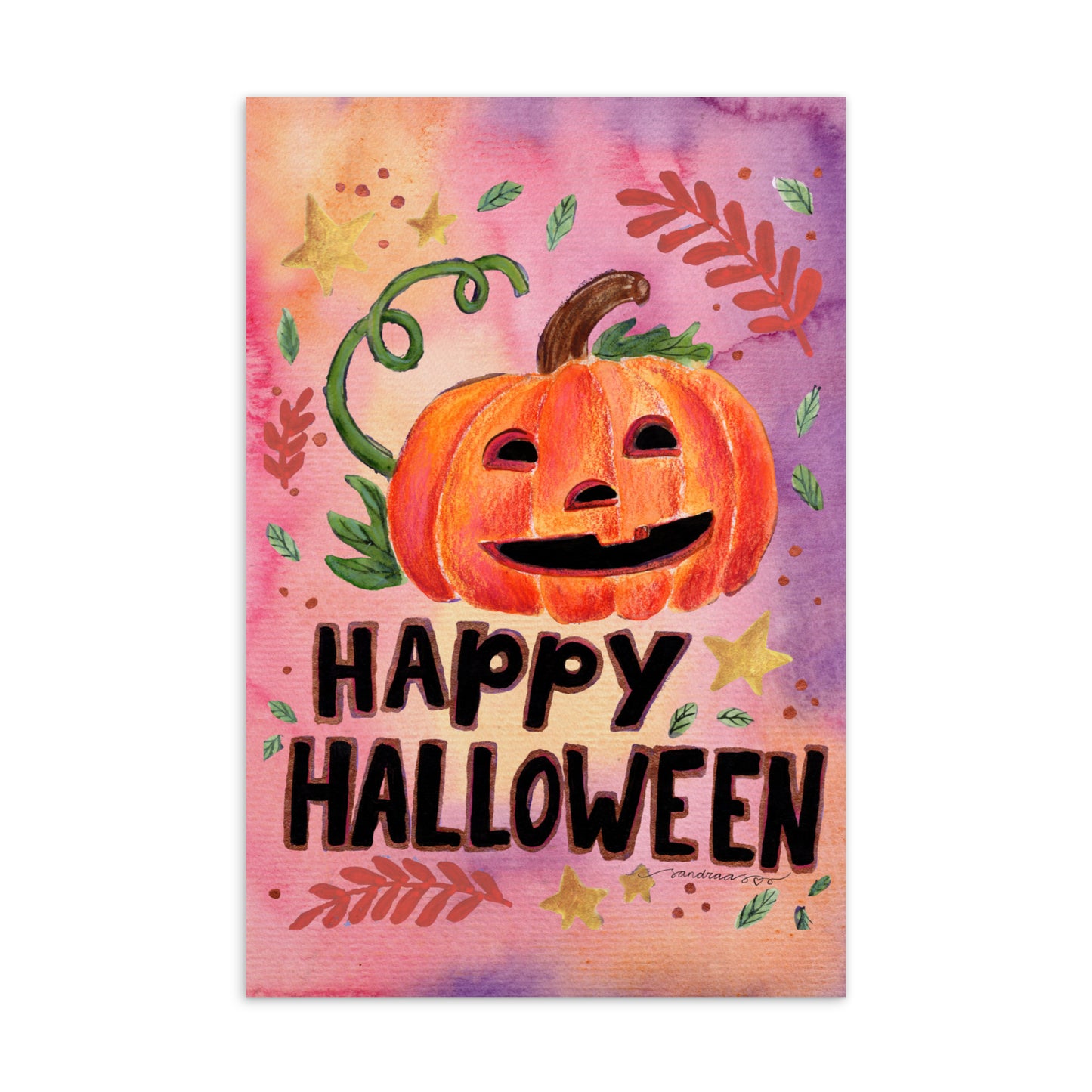 Standard Postcard – Happy Halloween 🎃✨- Halloween Card - SANDRAAS