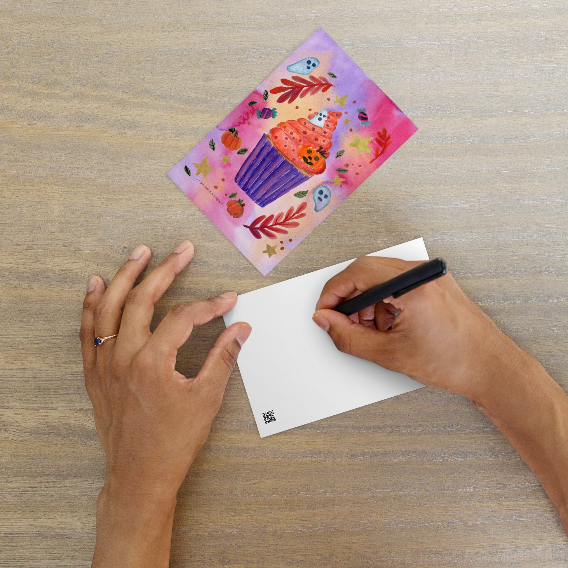 Standard Postcard – Halloween Cupcake 🎃🕸️Halloween Card - SANDRAAS