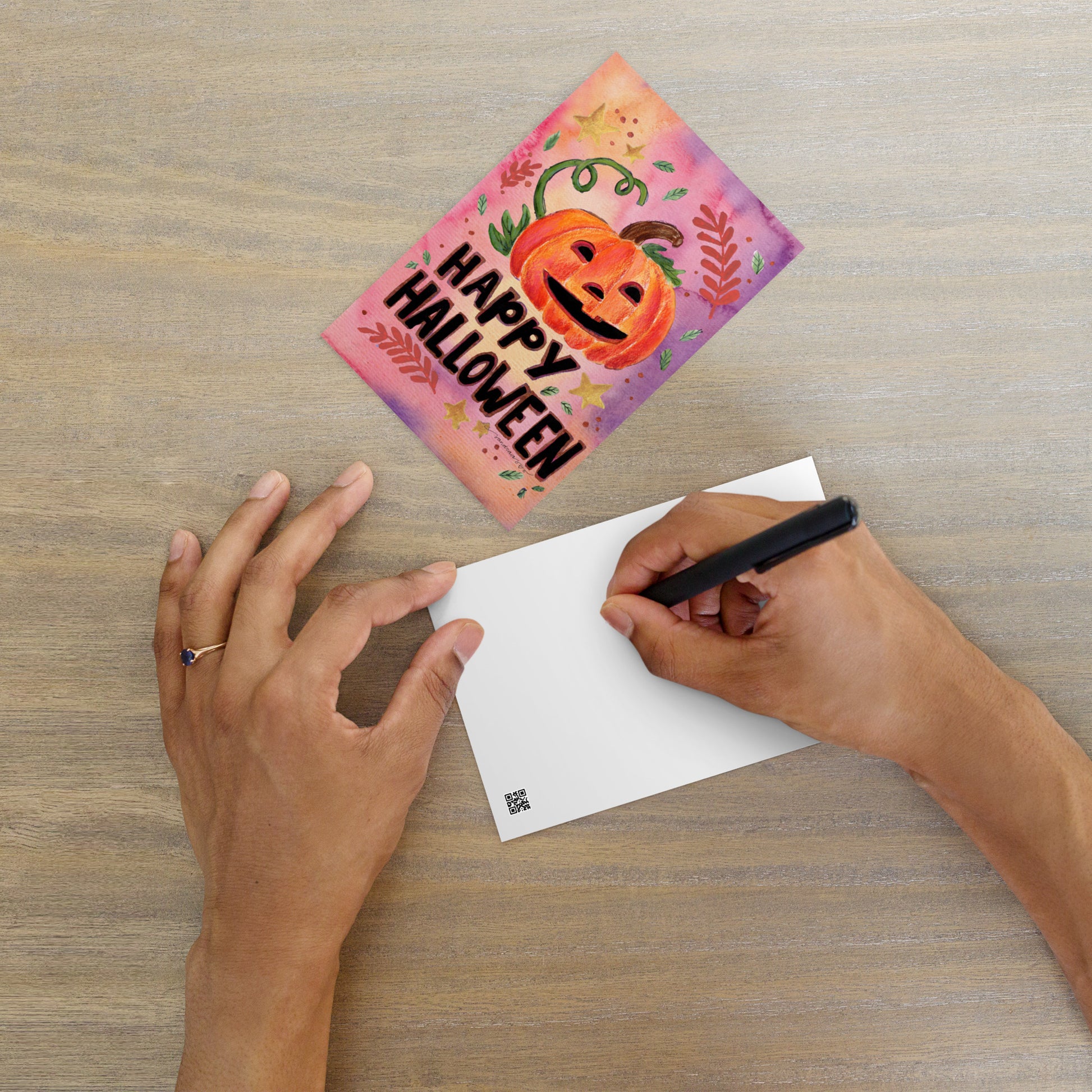 Standard Postcard – Happy Halloween 🎃✨- Halloween Card - SANDRAAS