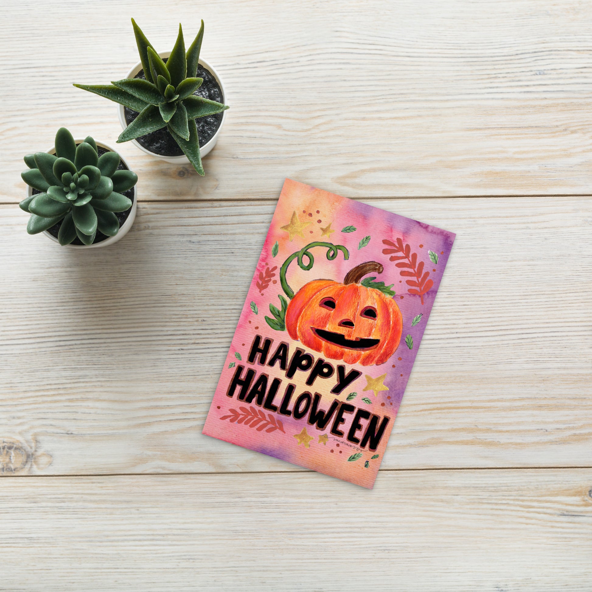 Standard Postcard – Happy Halloween 🎃✨- Halloween Card - SANDRAAS