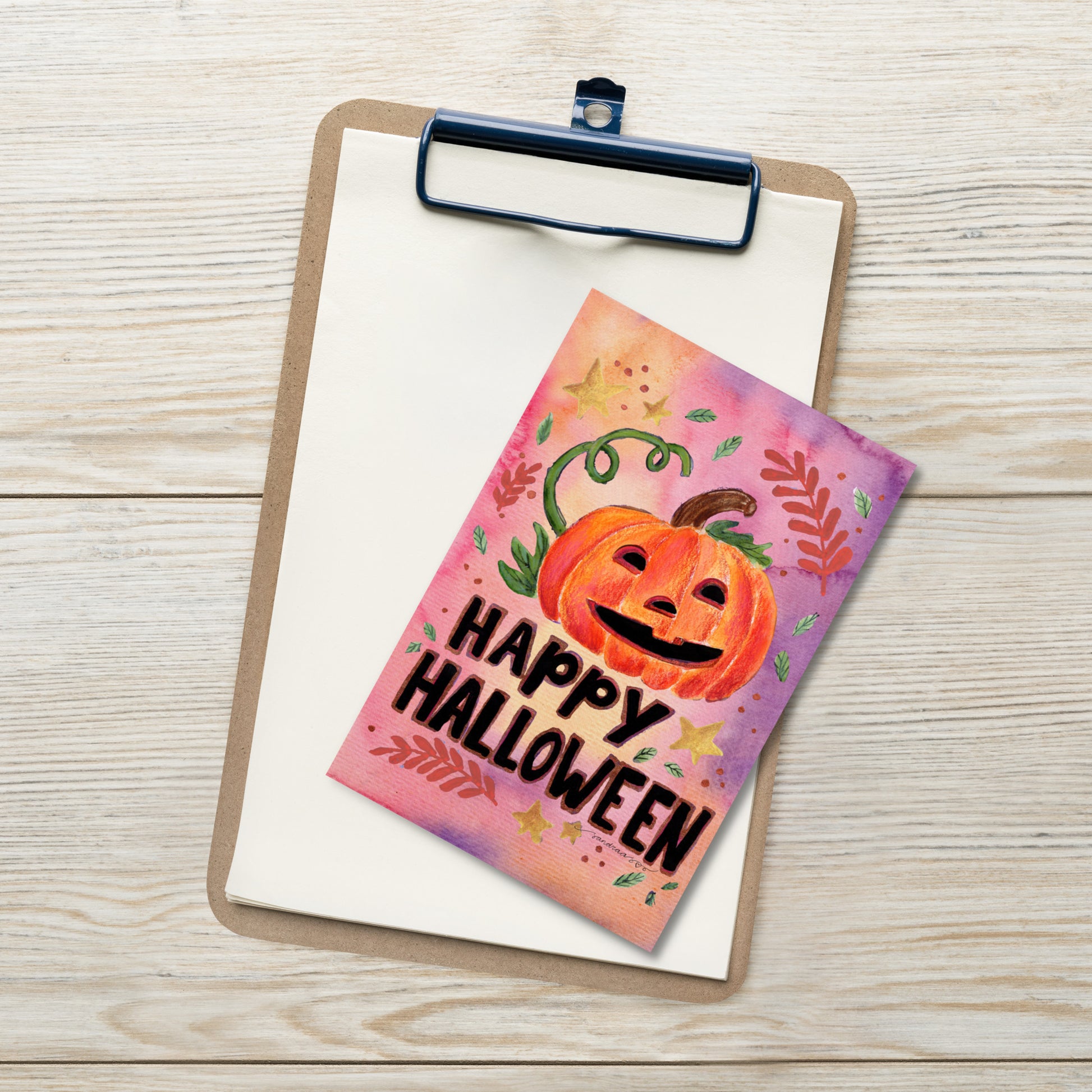 Standard Postcard – Happy Halloween 🎃✨- Halloween Card - SANDRAAS