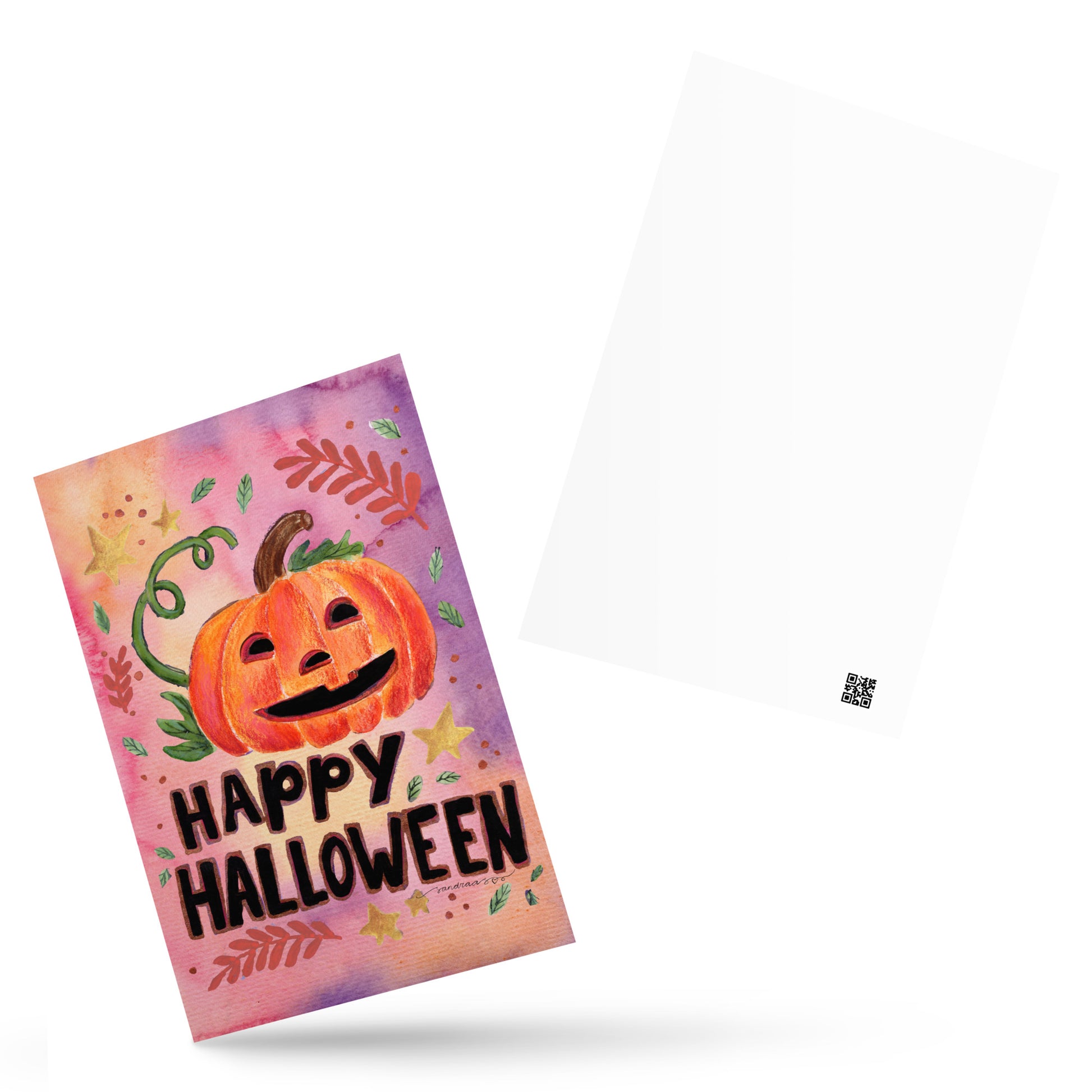 Standard Postcard – Happy Halloween 🎃✨- Halloween Card - SANDRAAS