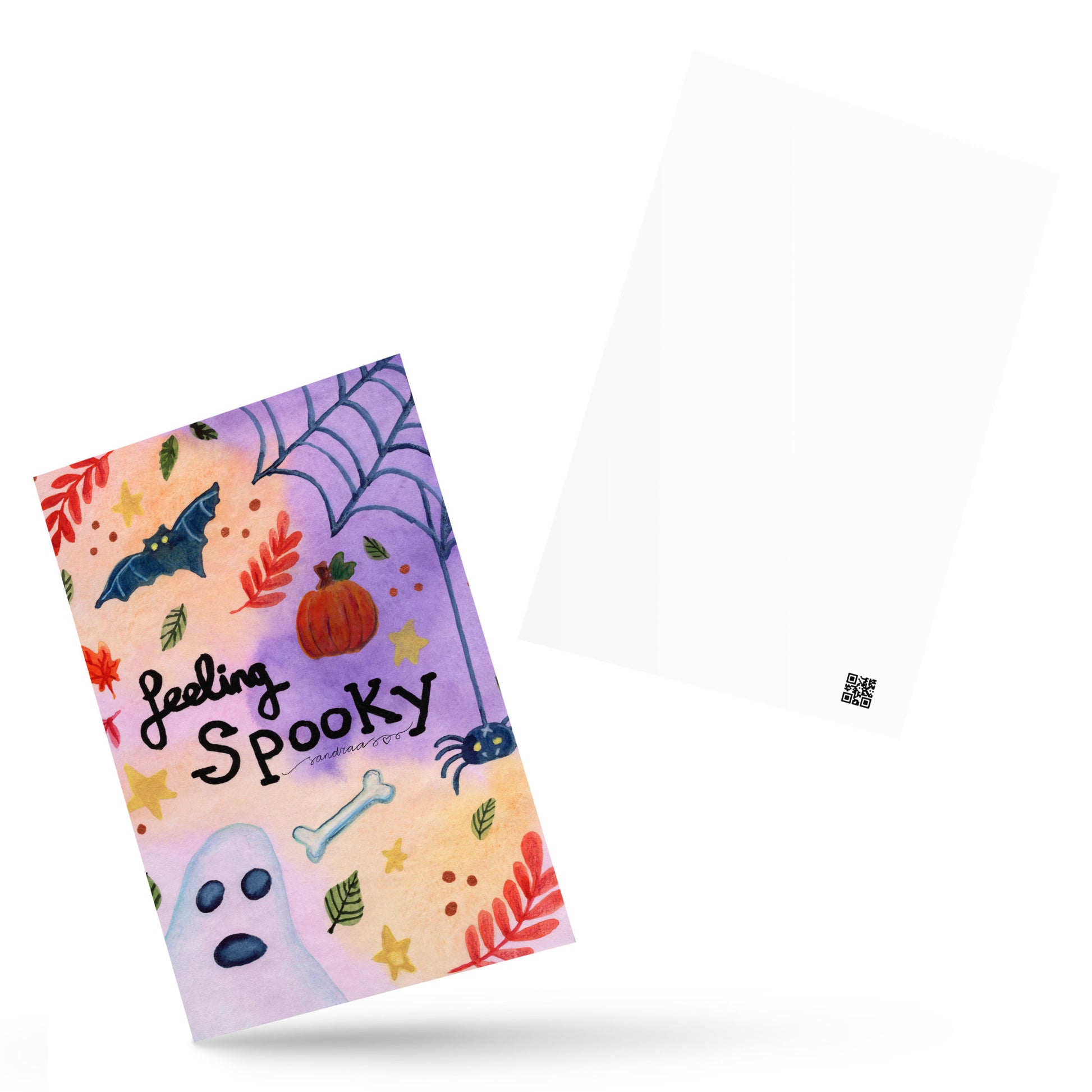 Standard Postcard – Feeling Spooky 👻🕸️- Halloween Card - SANDRAAS