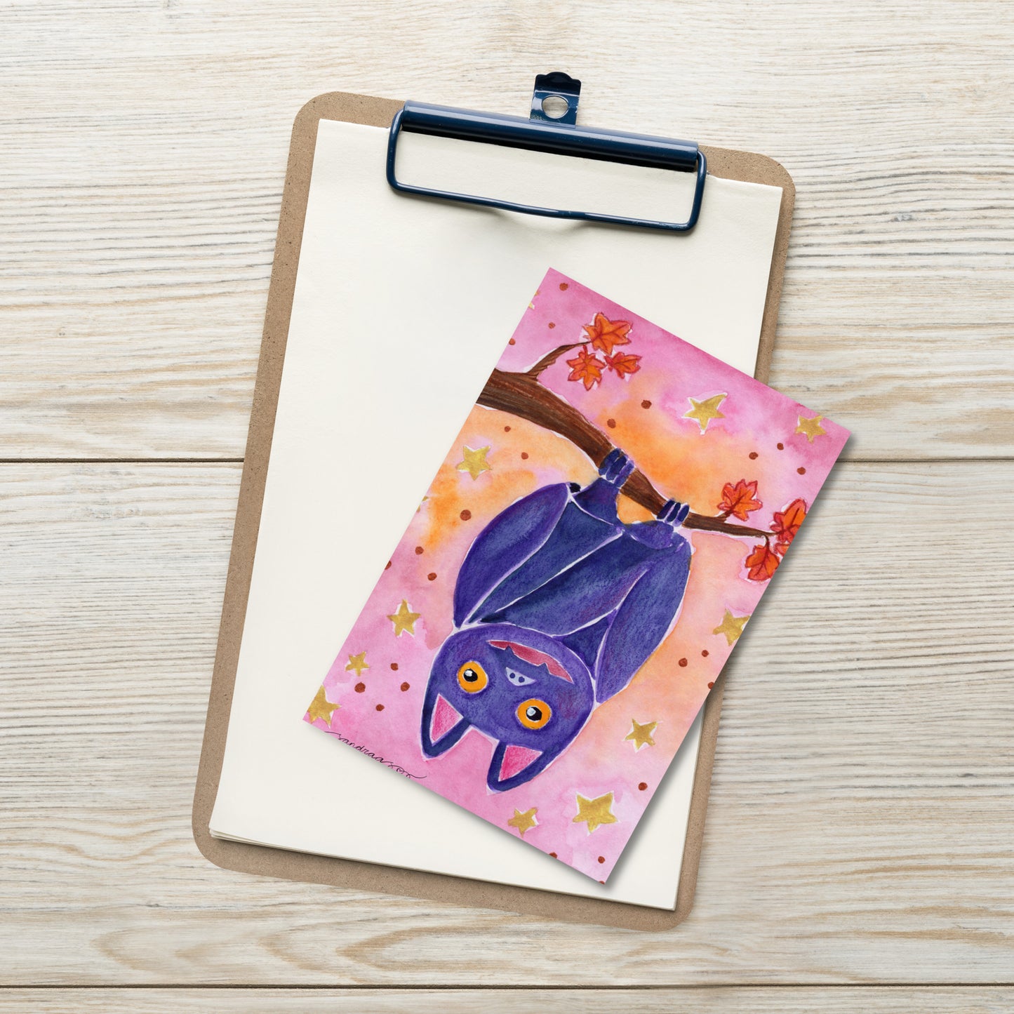 Standard Postcard – Halloween Card Bat 🦇 - SANDRAAS