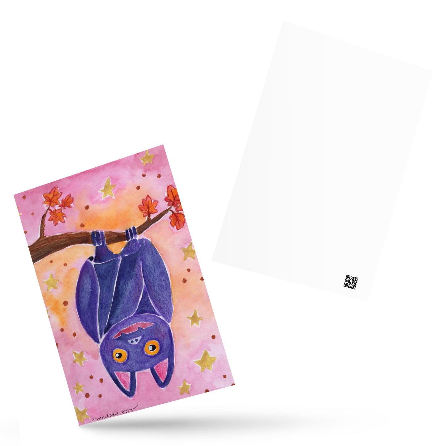 Standard Postcard – Halloween Card Bat 🦇 - SANDRAAS