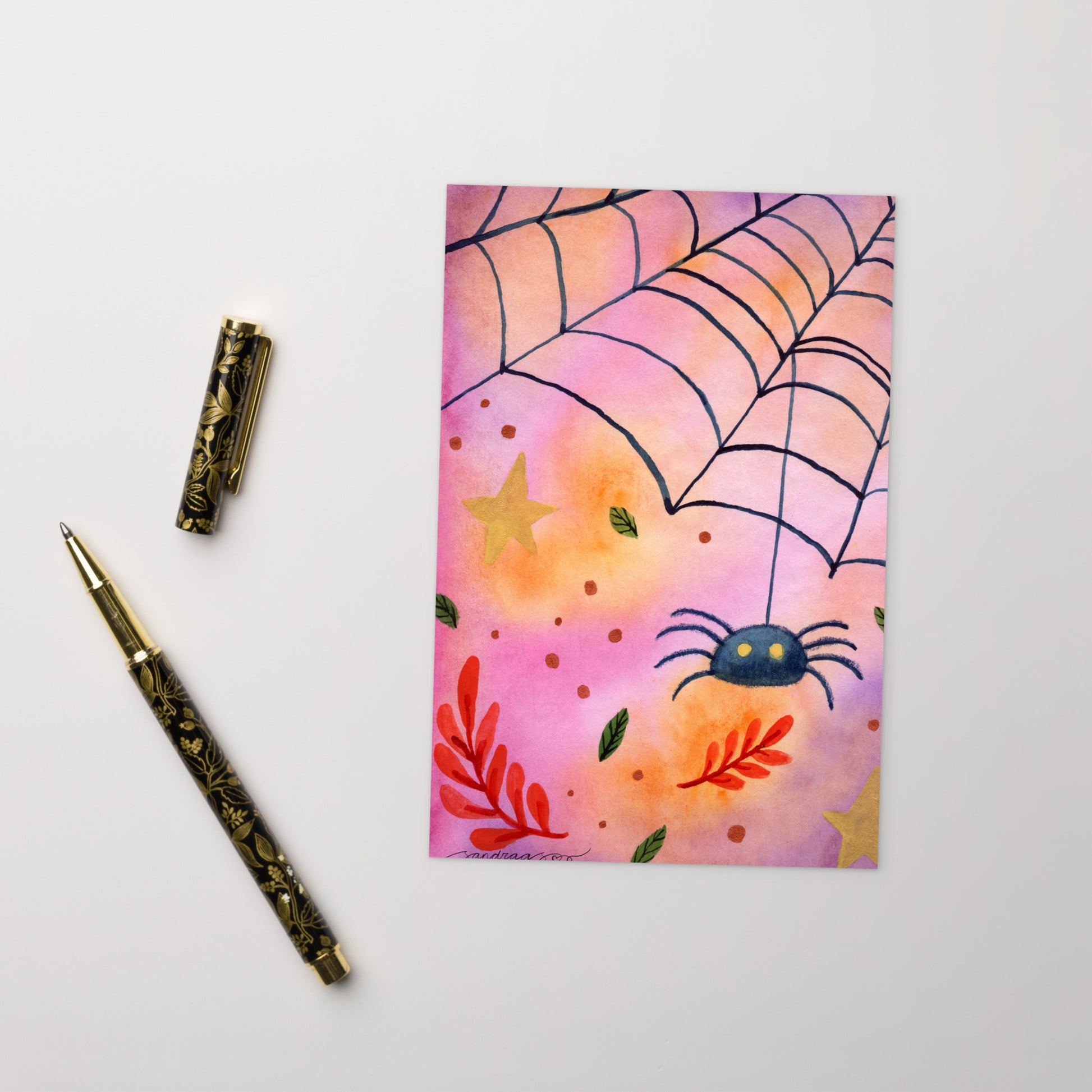 Standard Postcard – Halloween Card Spider 🕷️ - SANDRAAS