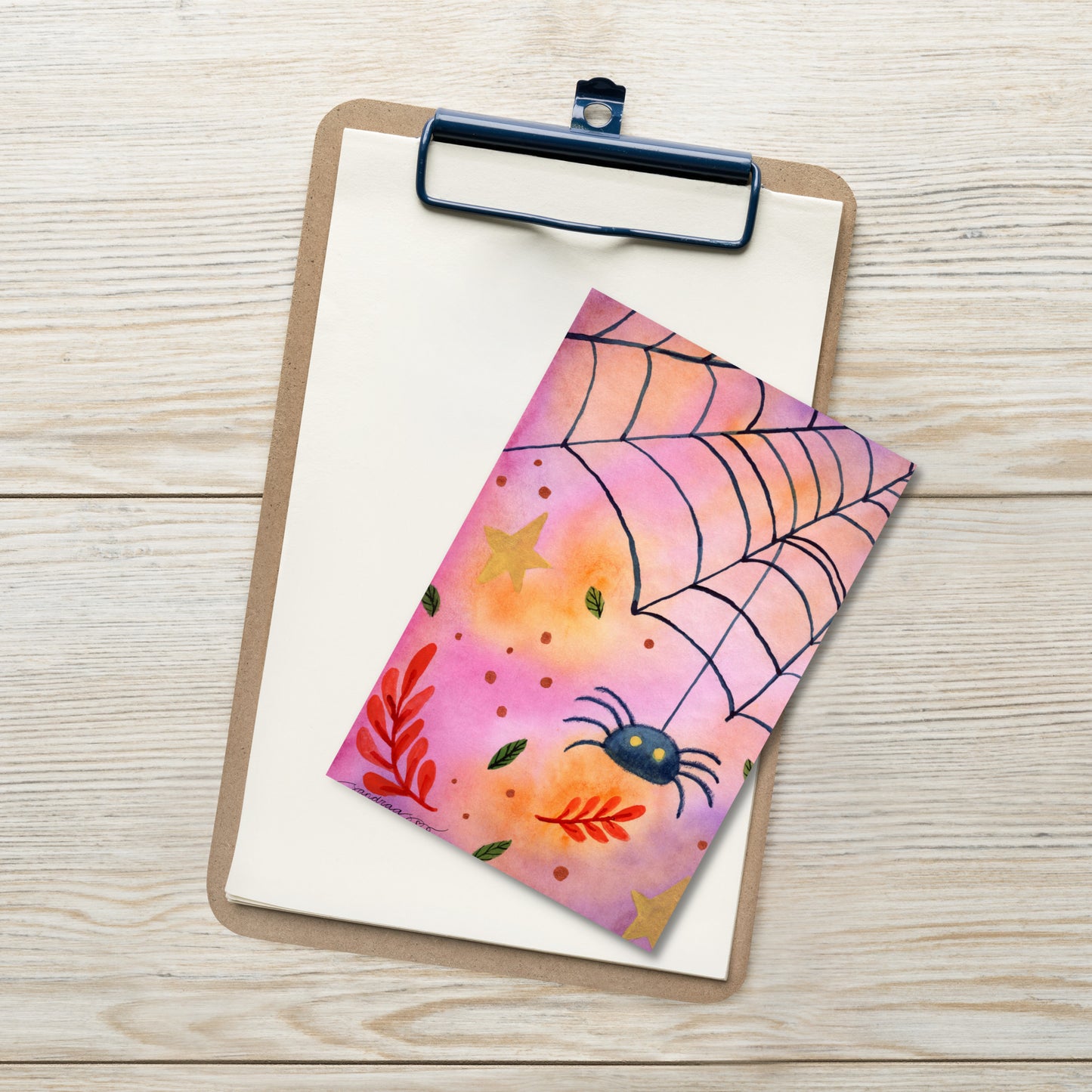 Standard Postcard – Halloween Card Spider 🕷️ - SANDRAAS
