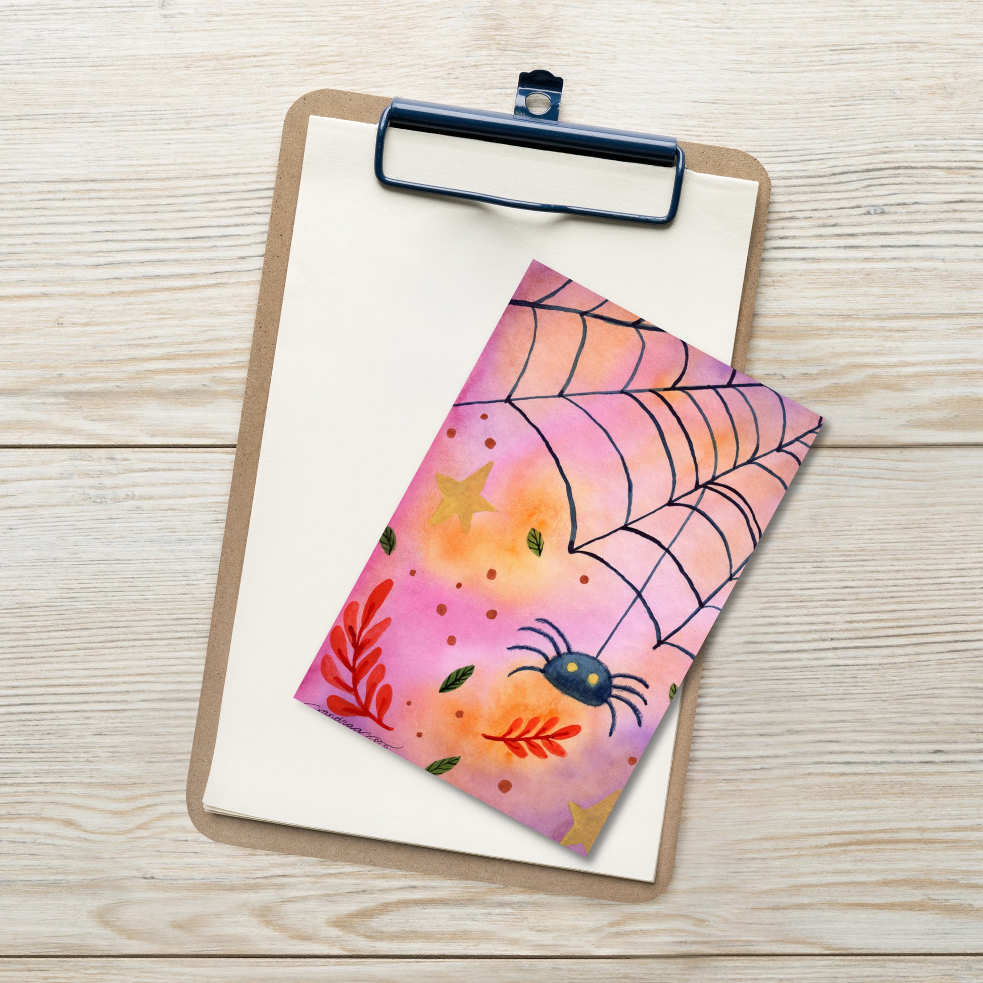 Standard Postcard – Halloween Card Spider 🕷️ - SANDRAAS