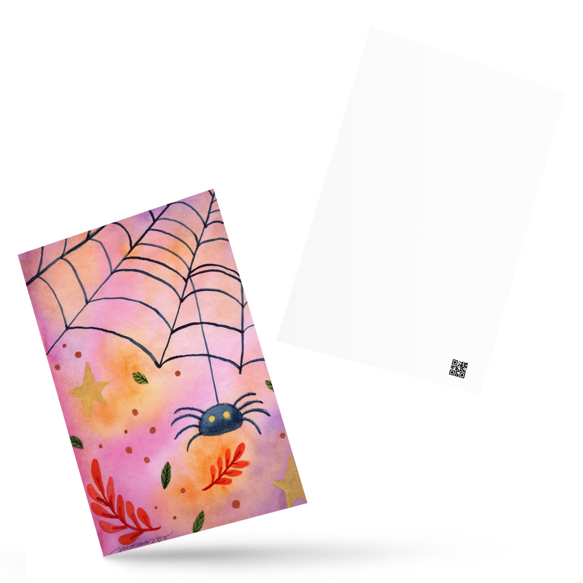 Standard Postcard – Halloween Card Spider 🕷️ - SANDRAAS