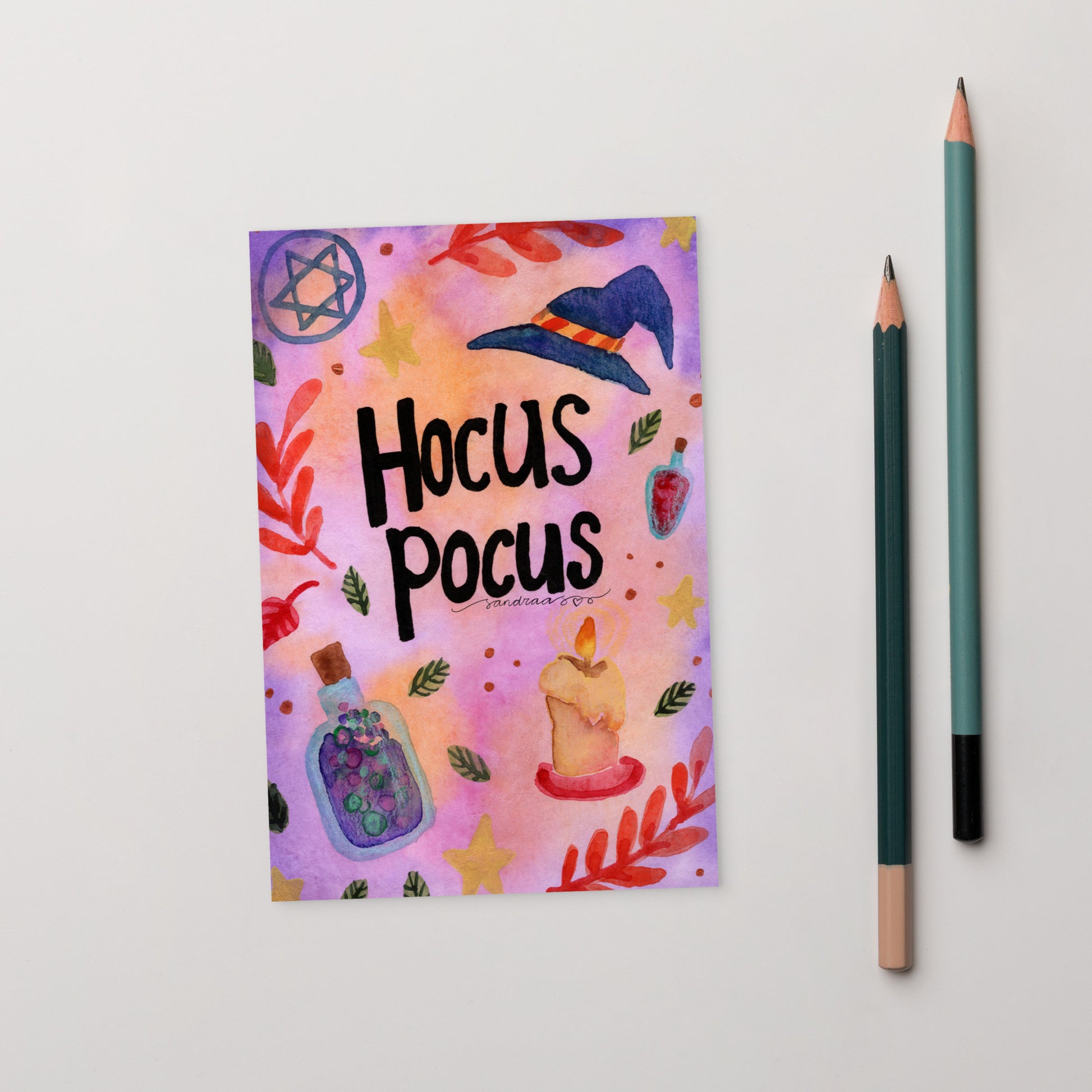 Standard Postcard – Halloween Card Hocus Pocus ✨🧙♀️ - SANDRAAS