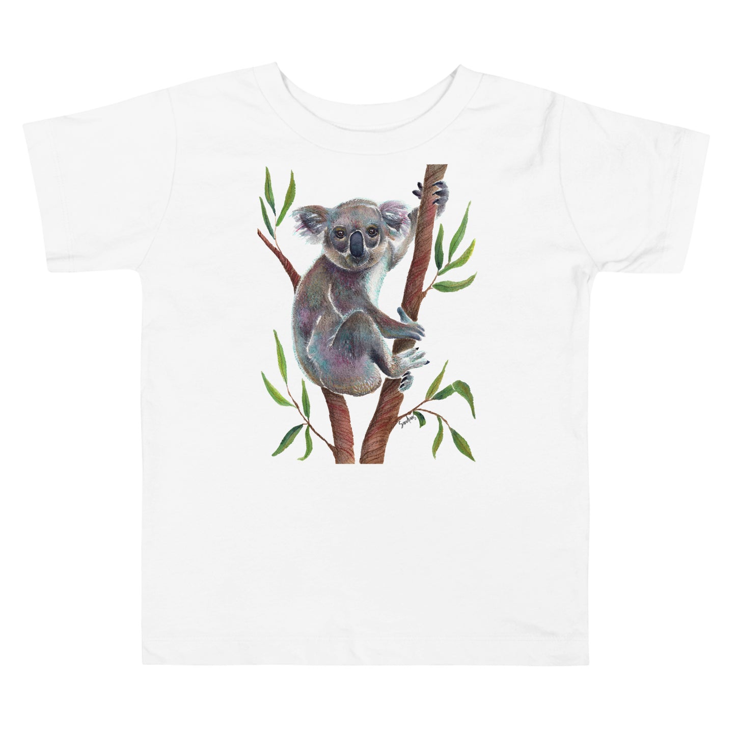 🐨 Toddler Short Sleeve T-Shirt – Koala Watercolor Edition 🌿 - SANDRAAS