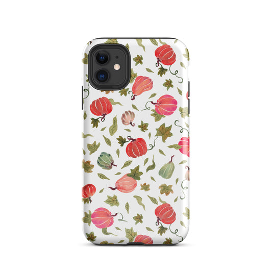 📱 Tough iPhone® Case – White Pink Pumpkins 🎃🌿iPhone Case - SANDRAAS