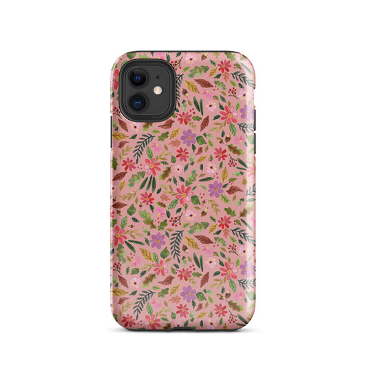 Pink Autumn Florals iPhone® Tough Case – Elegant & Protective 🍂🌸iPhone Case - SANDRAAS