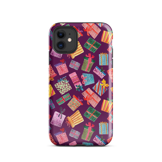 Purple Gifts iPhone® Tough Case – Whimsical & Festive Protection 🎁iPhone Case - SANDRAAS