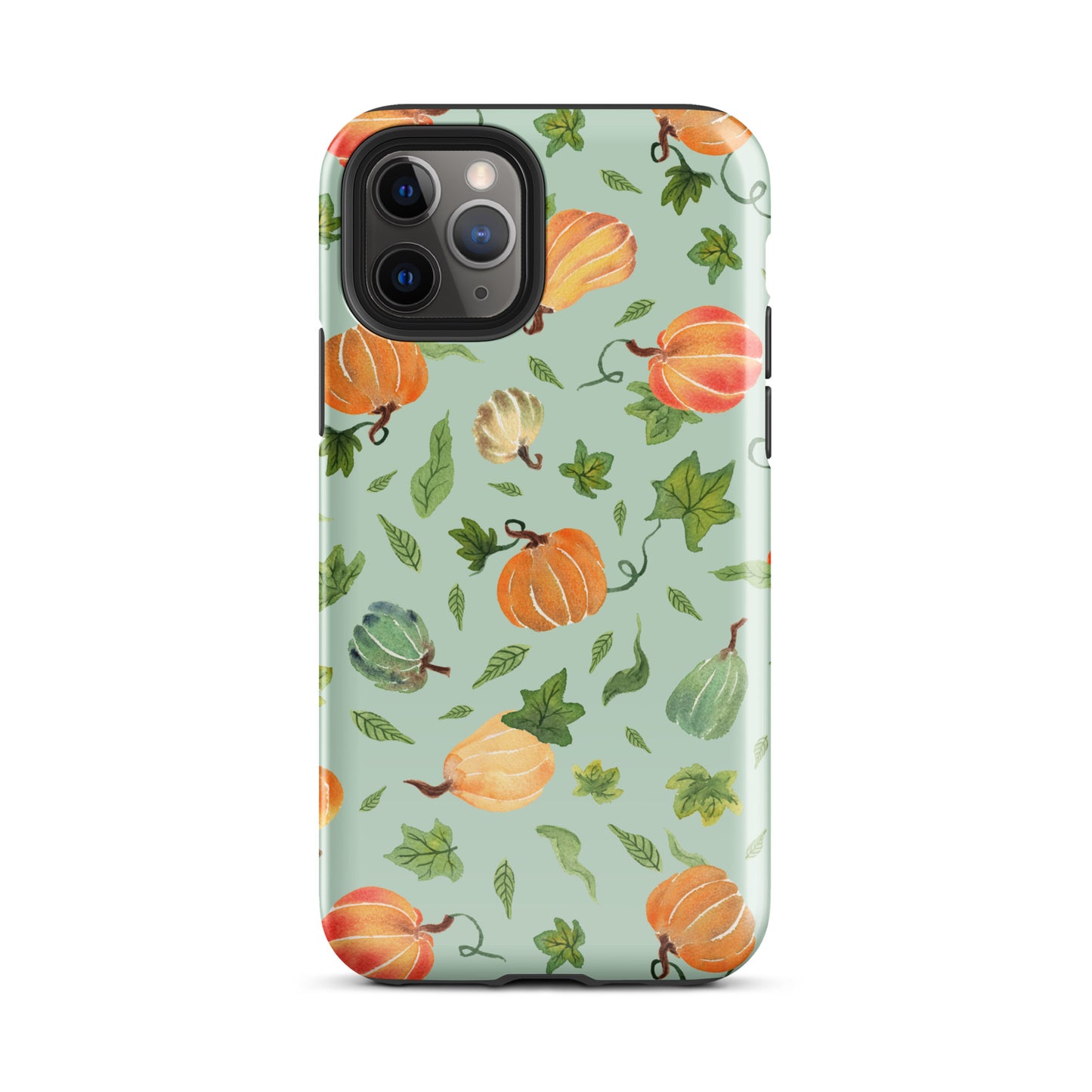 Tough Case for iPhone® - Pumpkins Pattern Green 🎃🍂 - iPhone Case - SANDRAAS