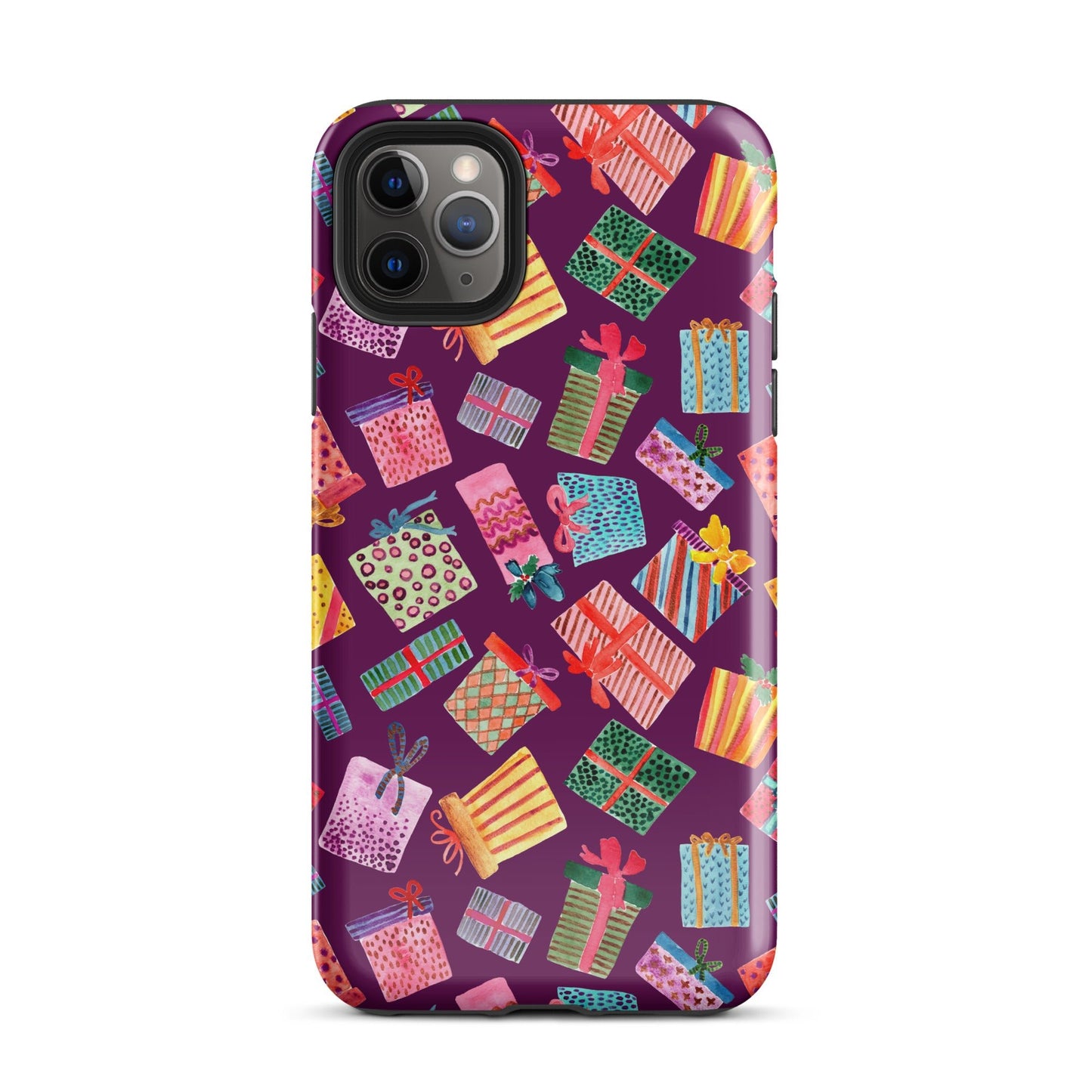 Purple Gifts iPhone® Tough Case – Whimsical & Festive Protection 🎁iPhone Case - SANDRAAS