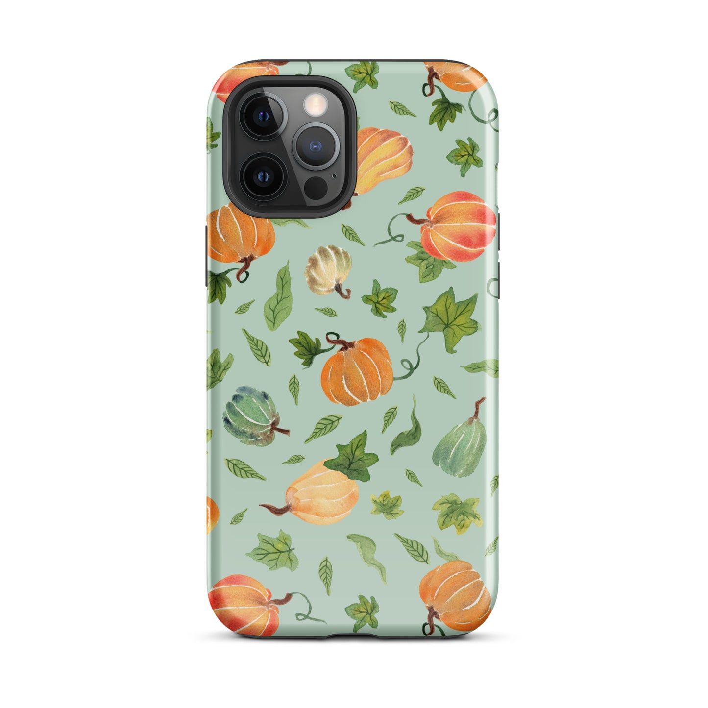 Tough Case for iPhone® - Pumpkins Pattern Green 🎃🍂 - iPhone Case - SANDRAAS