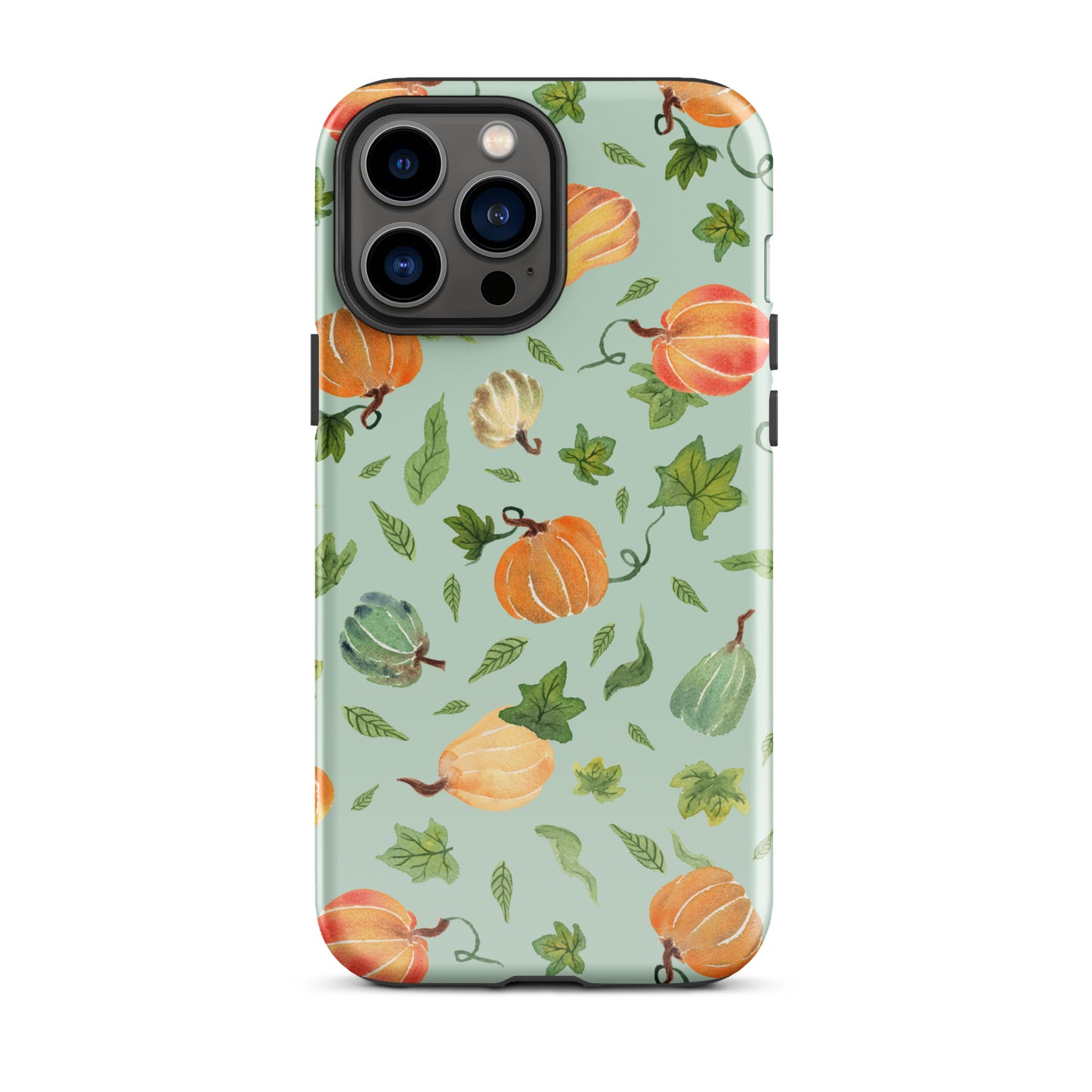 Tough Case for iPhone® - Pumpkins Pattern Green 🎃🍂 - iPhone Case - SANDRAAS