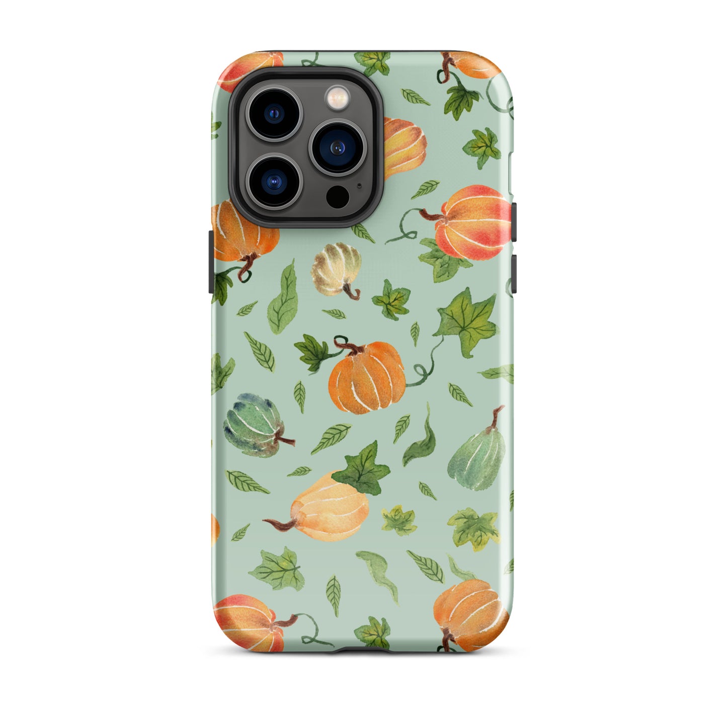 Tough Case for iPhone® - Pumpkins Pattern Green 🎃🍂 - iPhone Case - SANDRAAS