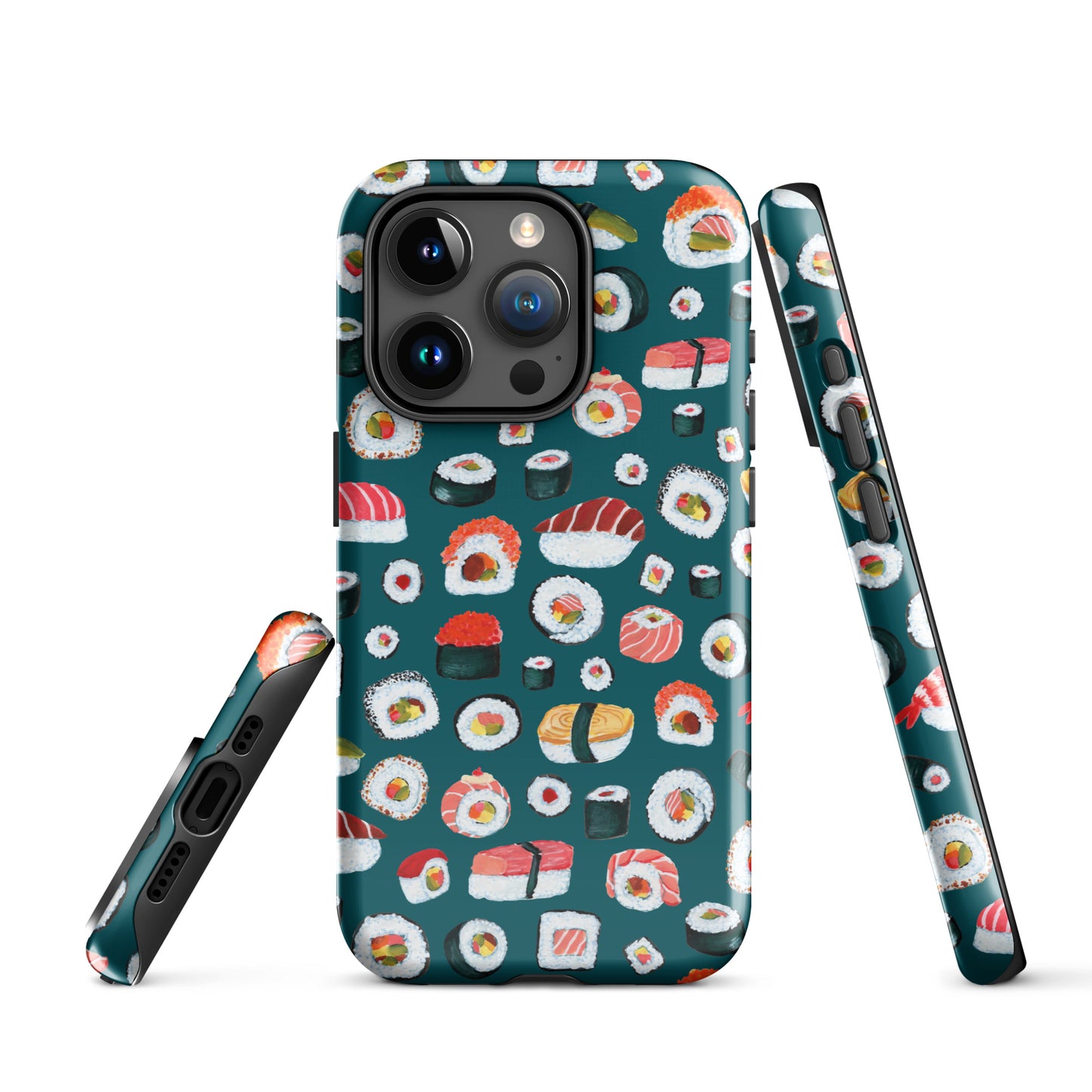 🍣 Tough iPhone® Case – Sushi Pattern – Sherpa Blue - iPhone Case - SANDRAAS