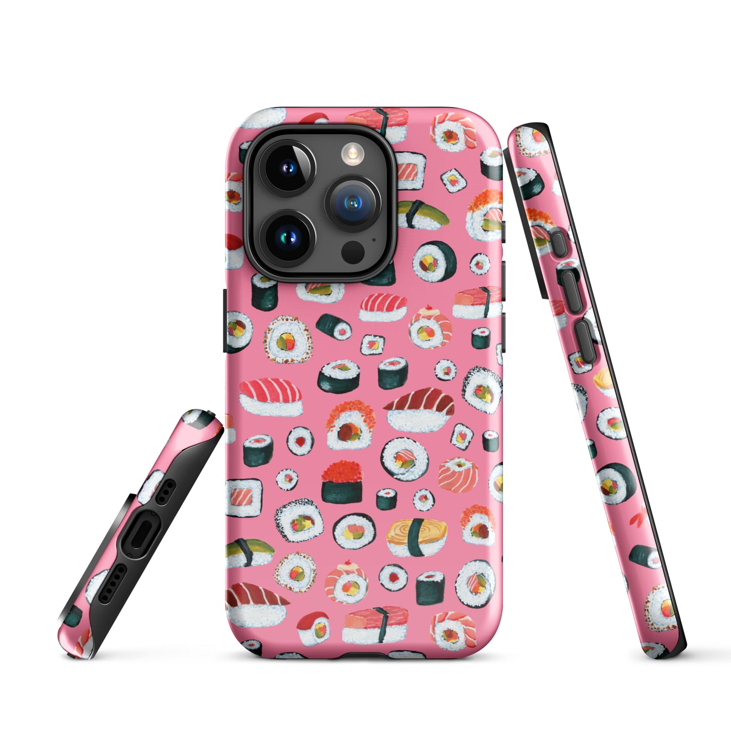 🍣 Tough iPhone® Case – Sushi Pattern – Pink - iphone case - SANDRAAS