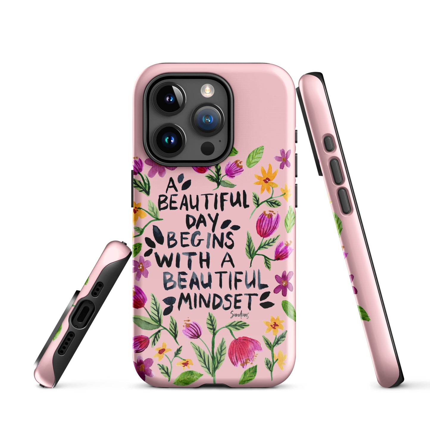 🌸 Tough iPhone® Case – Beautiful Mindset (Pink) 💕📱iPhone case - SANDRAAS