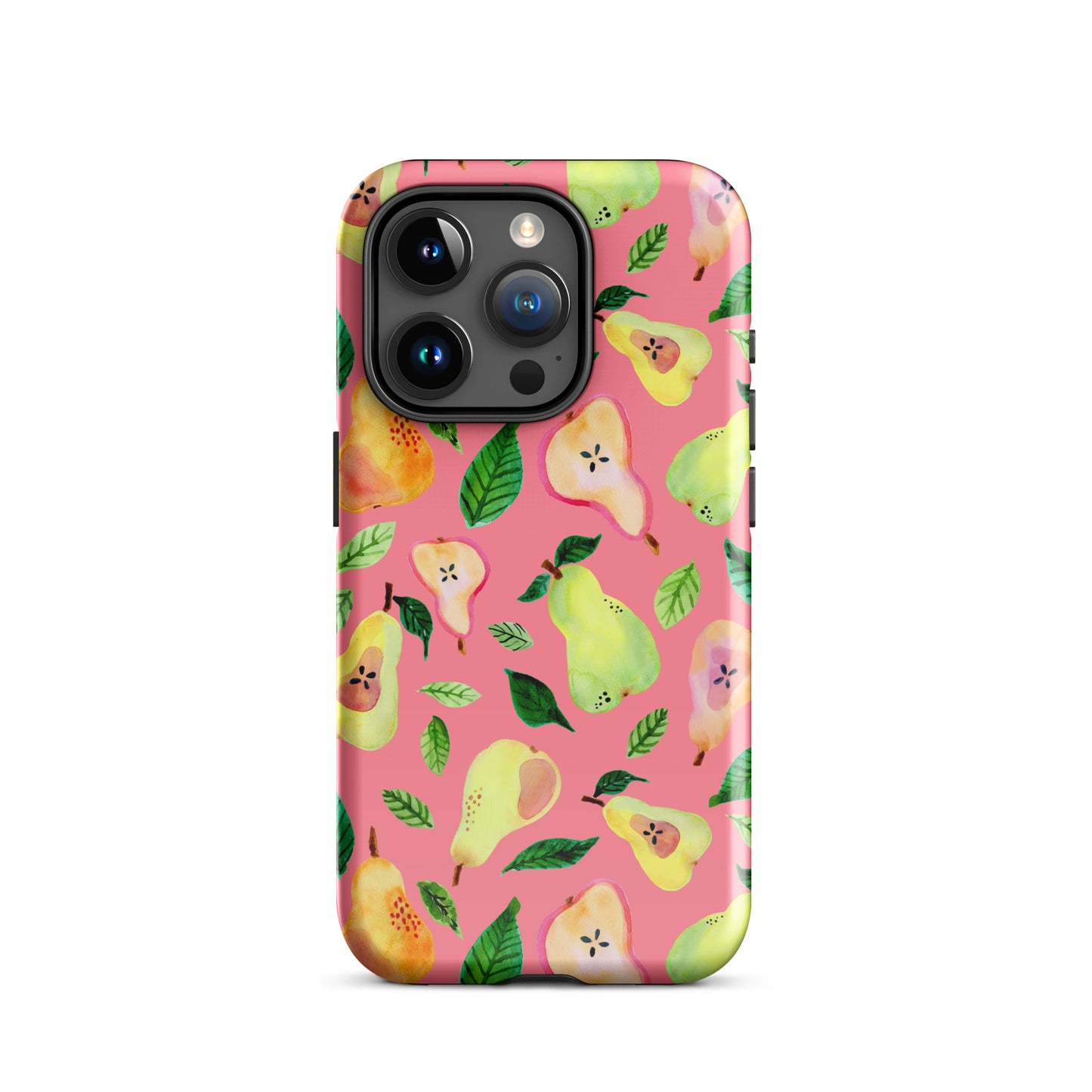 🍐 Tough iPhone® Case – Pink Watercolor Pears 💖📱iPhone case - SANDRAAS