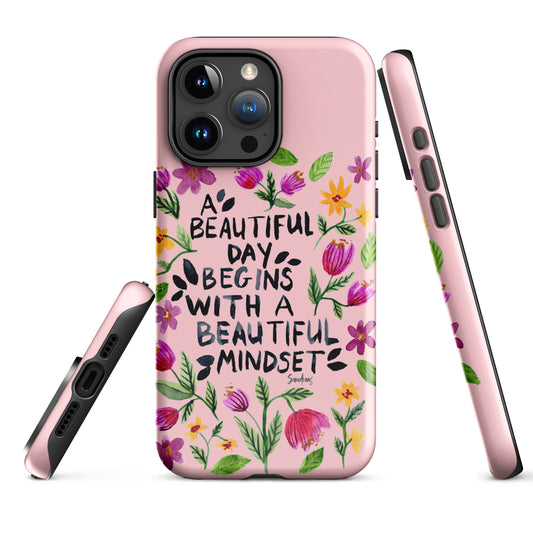🌸 Tough iPhone® Case – Beautiful Mindset (Pink) 💕📱iPhone case - SANDRAAS