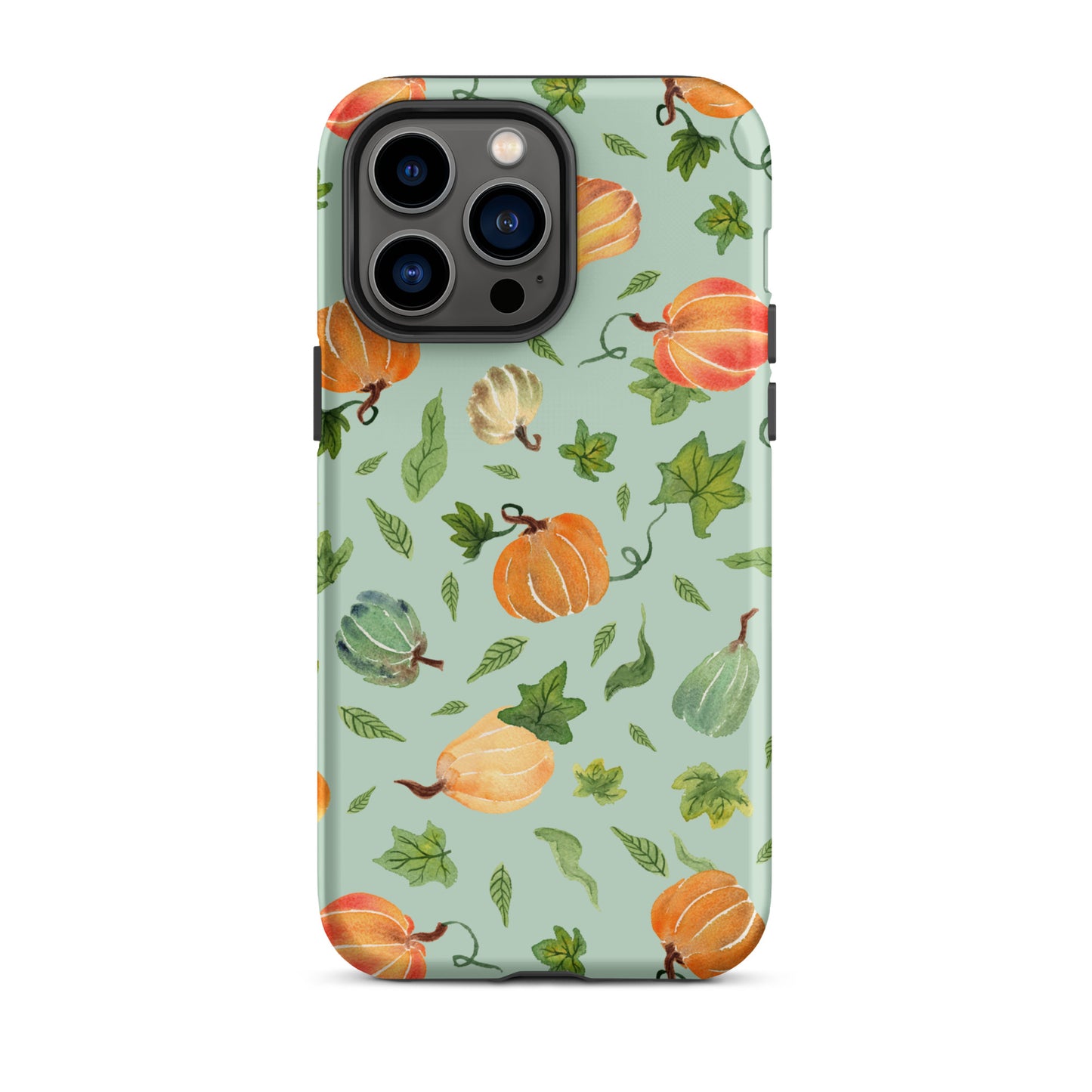 Tough Case for iPhone® - Pumpkins Pattern Green 🎃🍂 - iPhone Case - SANDRAAS