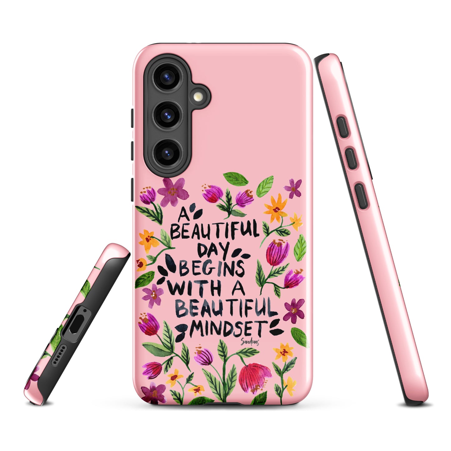 🌸 Tough Samsung® Case – Beautiful Mindset (Pink) 💕📱Samsung case - SANDRAAS