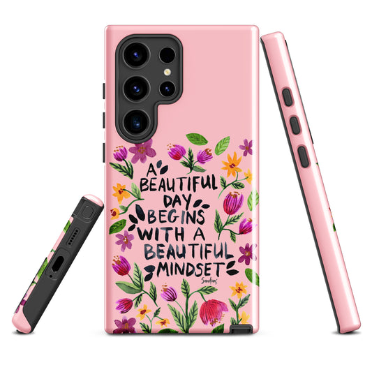 🌸 Tough Samsung® Case – Beautiful Mindset (Pink) 💕📱Samsung case - SANDRAAS
