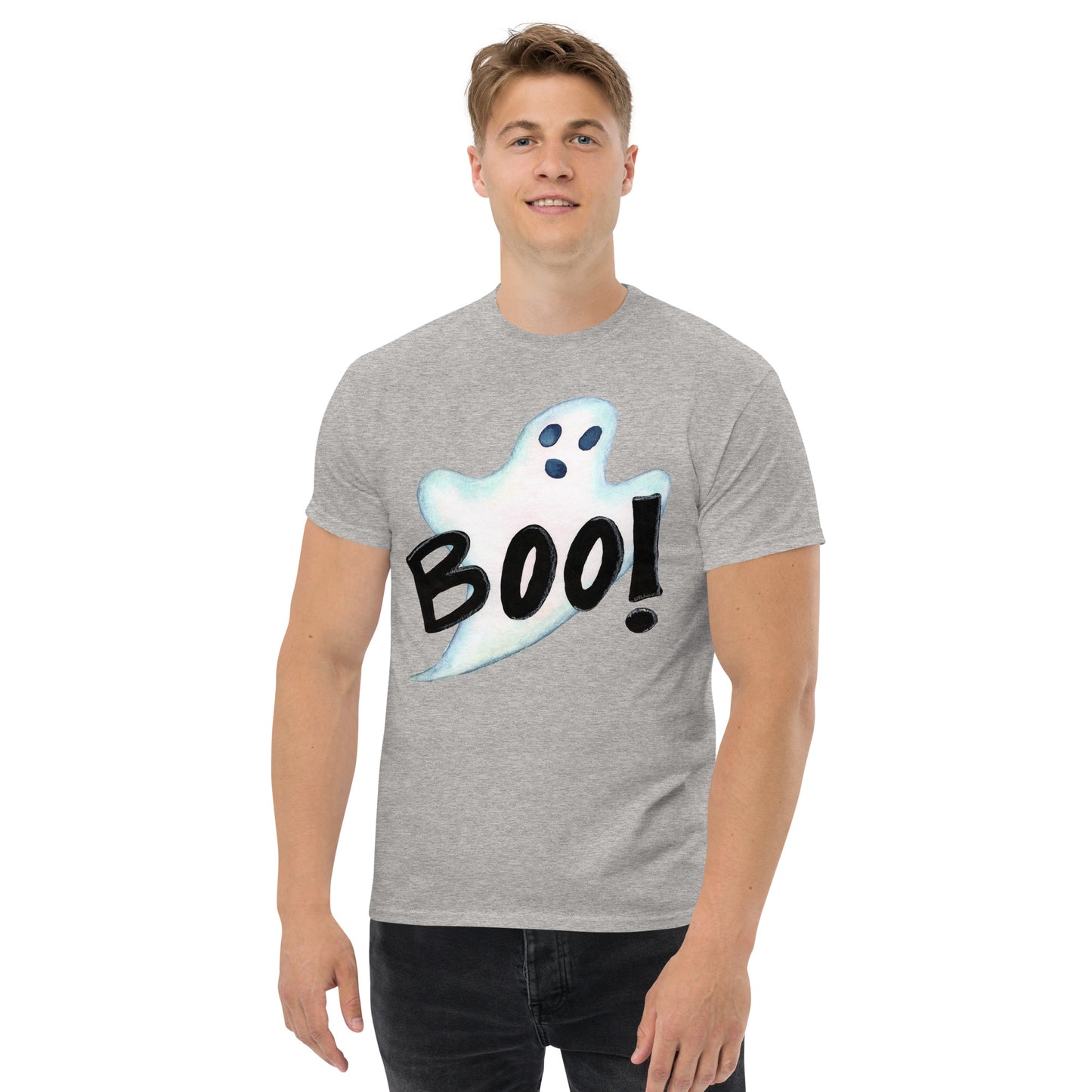 Halloween "Boo!" Ghost T-Shirt โ Spooky, Fun & Comfy! ๐ป๐