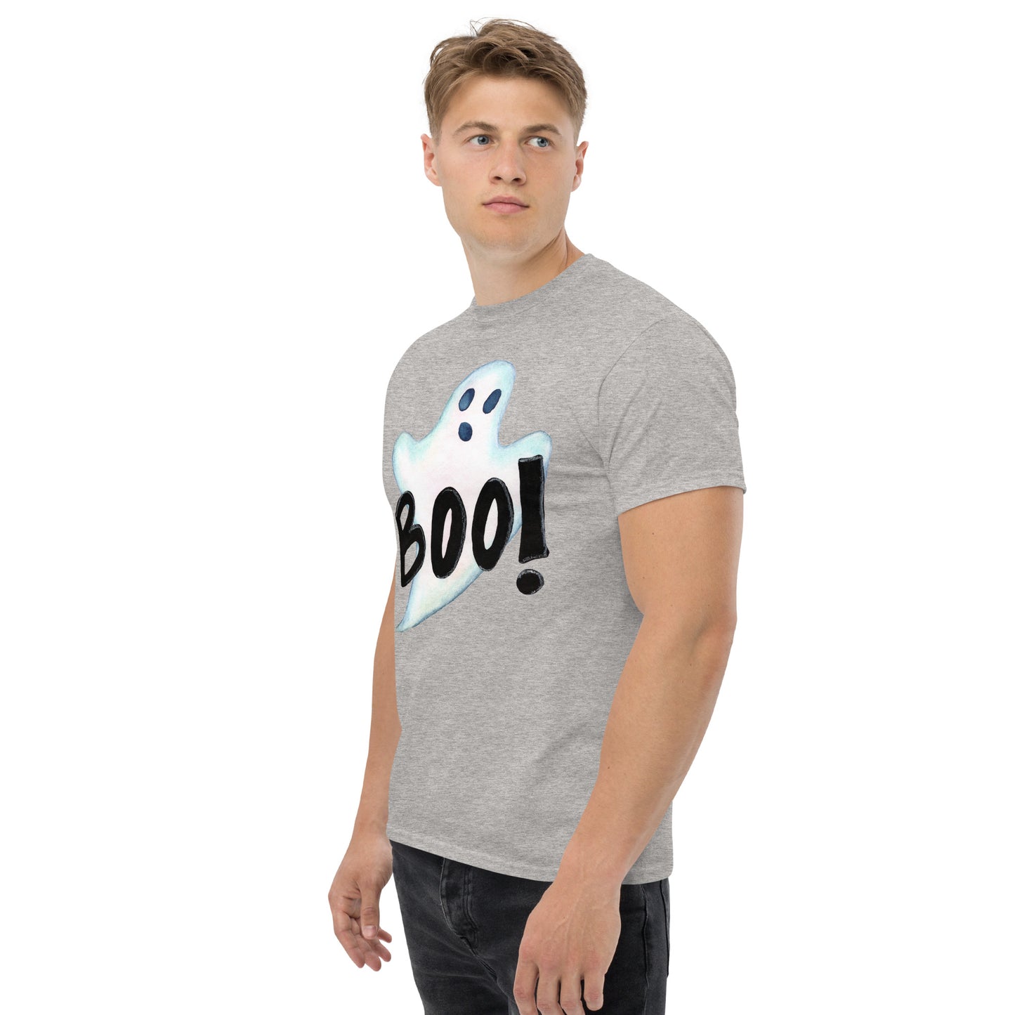 Halloween "Boo!" Ghost T-Shirt โ Spooky, Fun & Comfy! ๐ป๐