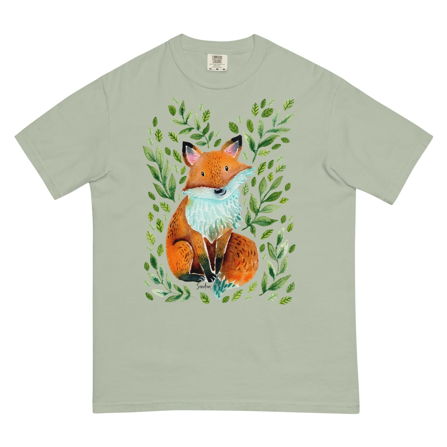 🦊 Heavyweight T-Shirt – Cute Fox – Woodland Charm Edition - SANDRAAS
