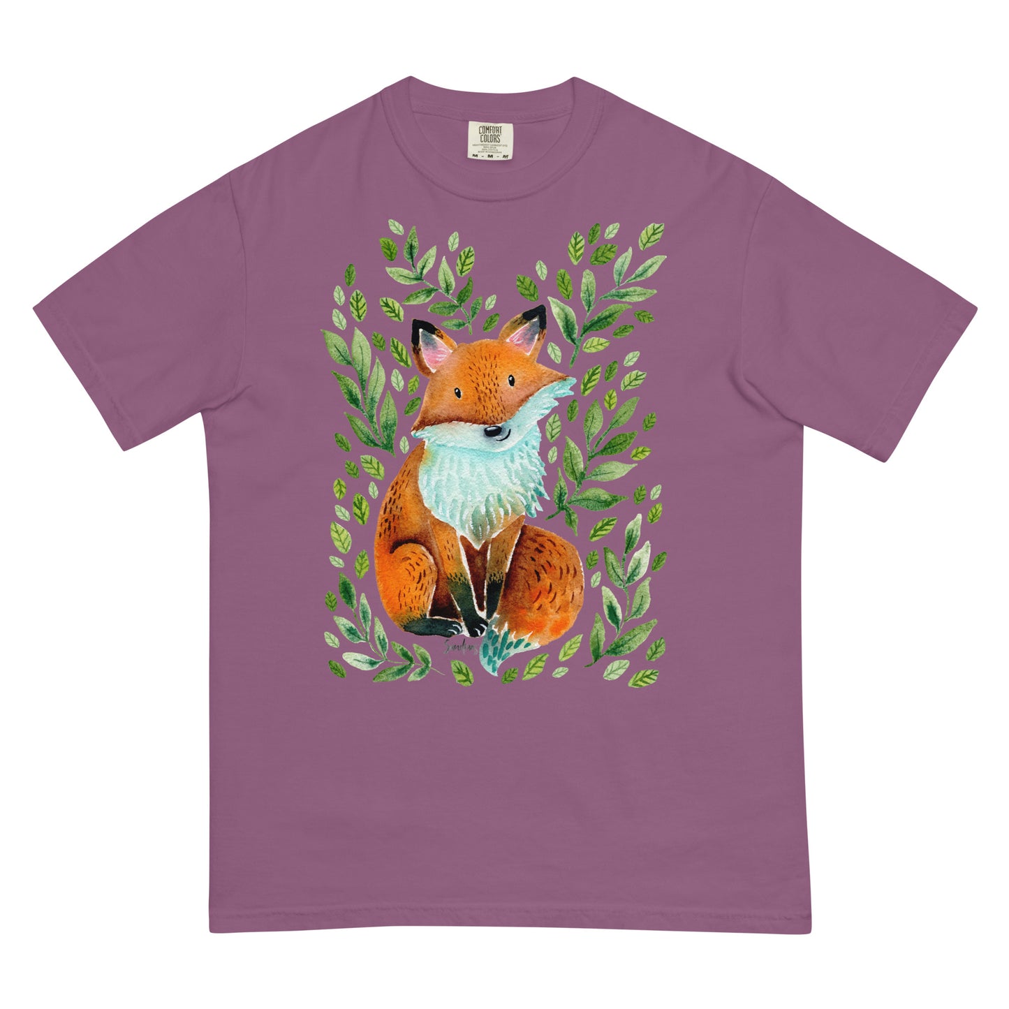 🦊 Heavyweight T-Shirt – Cute Fox – Woodland Charm Edition - SANDRAAS