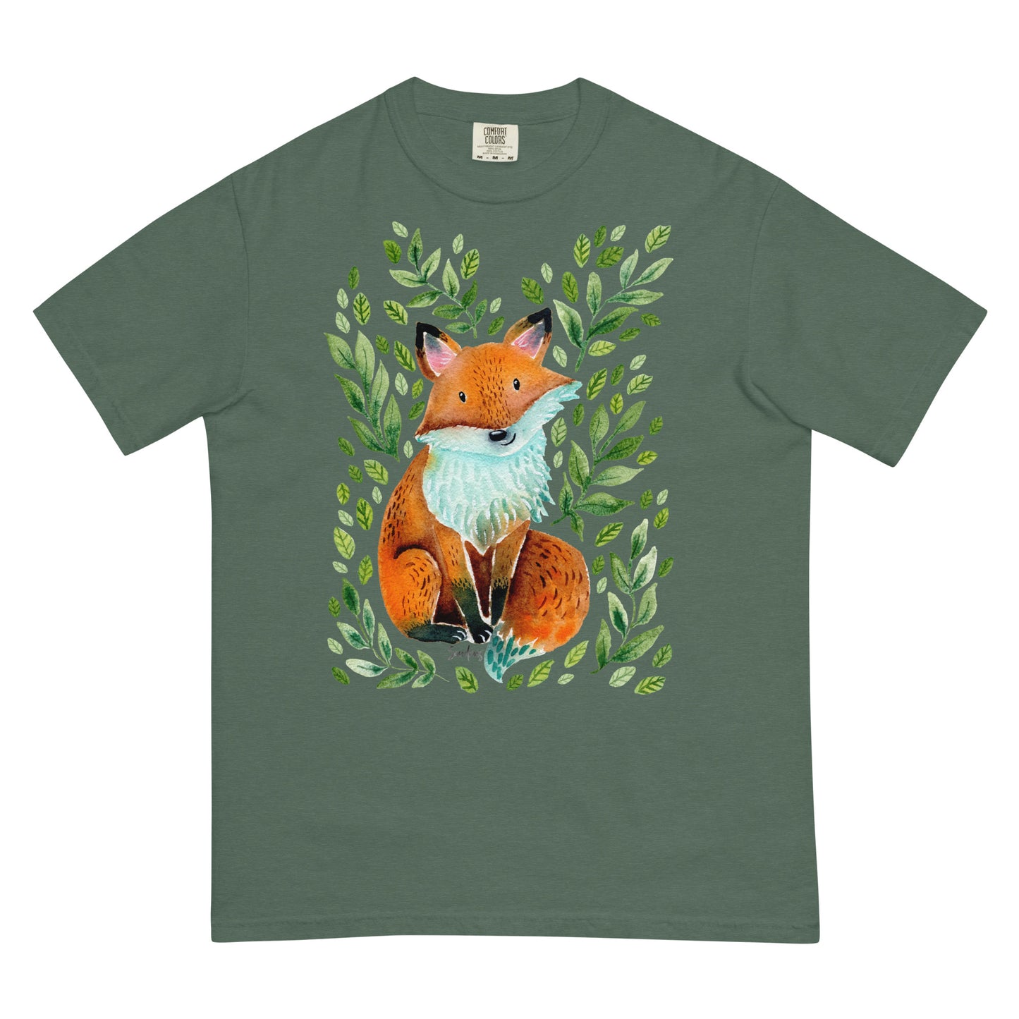 🦊 Heavyweight T-Shirt – Cute Fox – Woodland Charm Edition - SANDRAAS