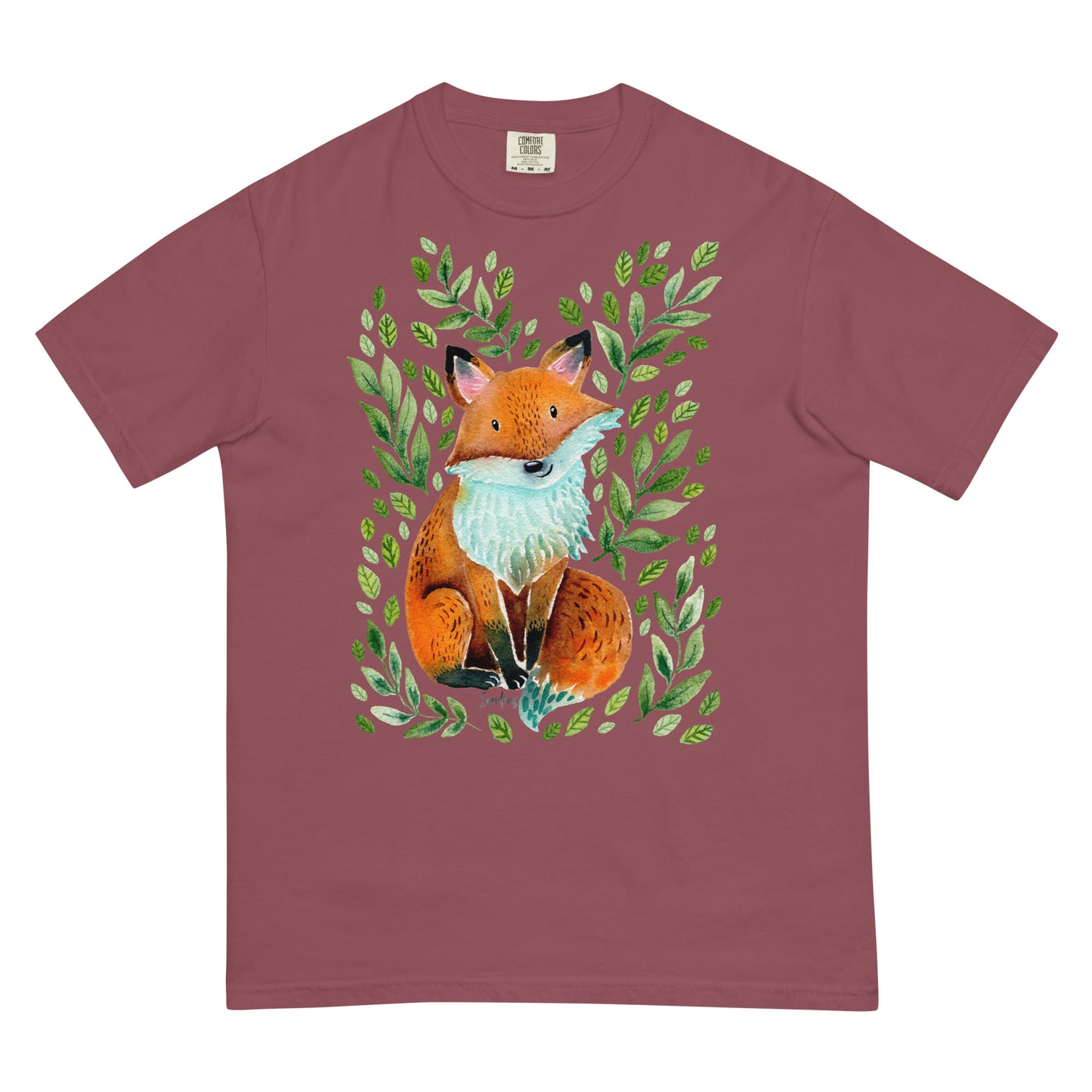 🦊 Heavyweight T-Shirt – Cute Fox – Woodland Charm Edition - SANDRAAS