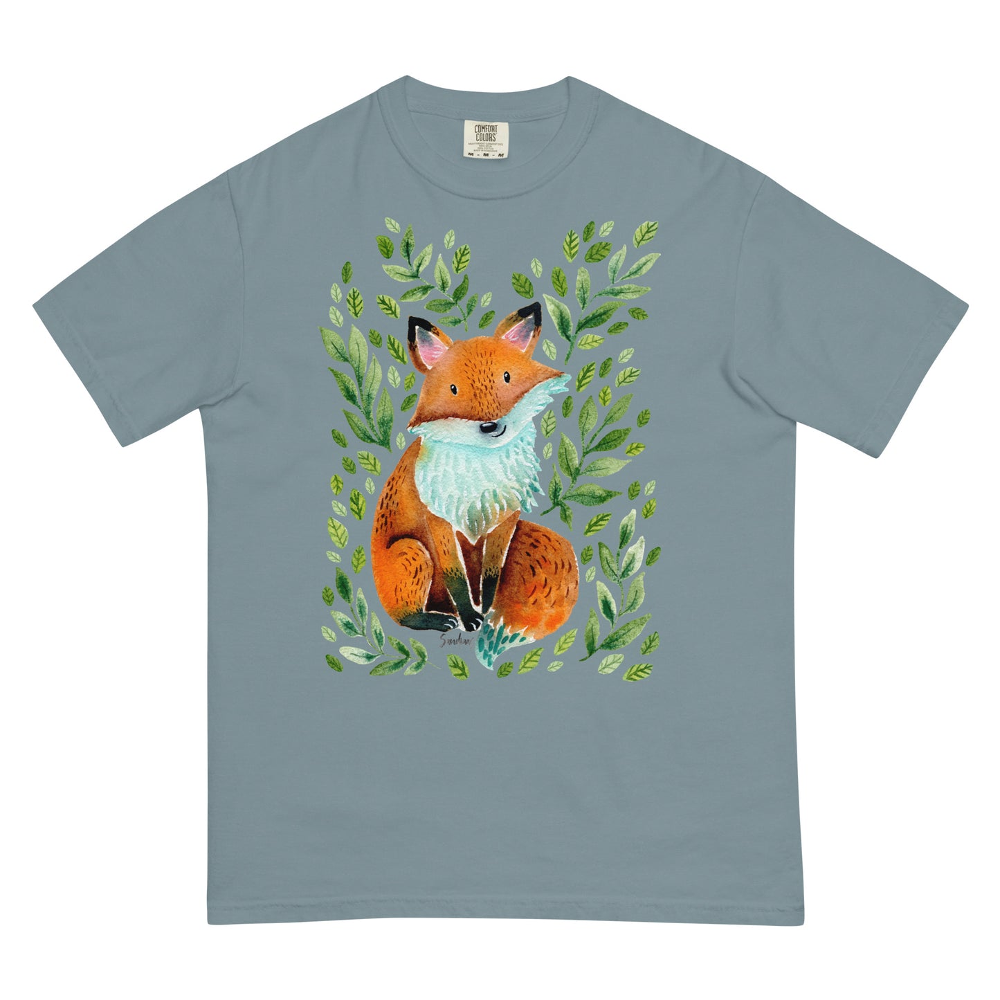 🦊 Heavyweight T-Shirt – Cute Fox – Woodland Charm Edition - SANDRAAS