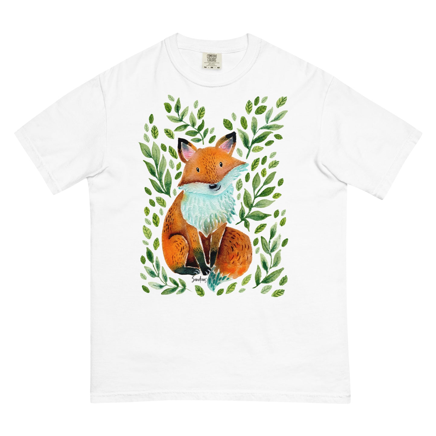 🦊 Heavyweight T-Shirt – Cute Fox – Woodland Charm Edition - SANDRAAS