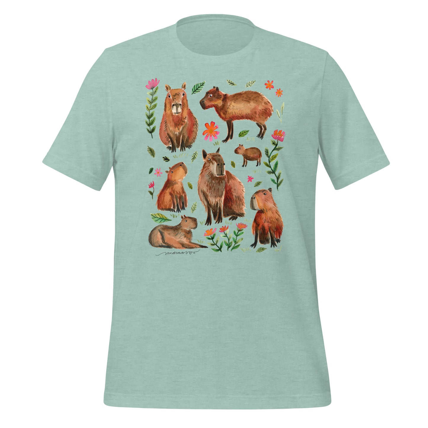 Capybara Watercolor T-Shirt – A Cozy & Artistic Must - Have! - SANDRAAS