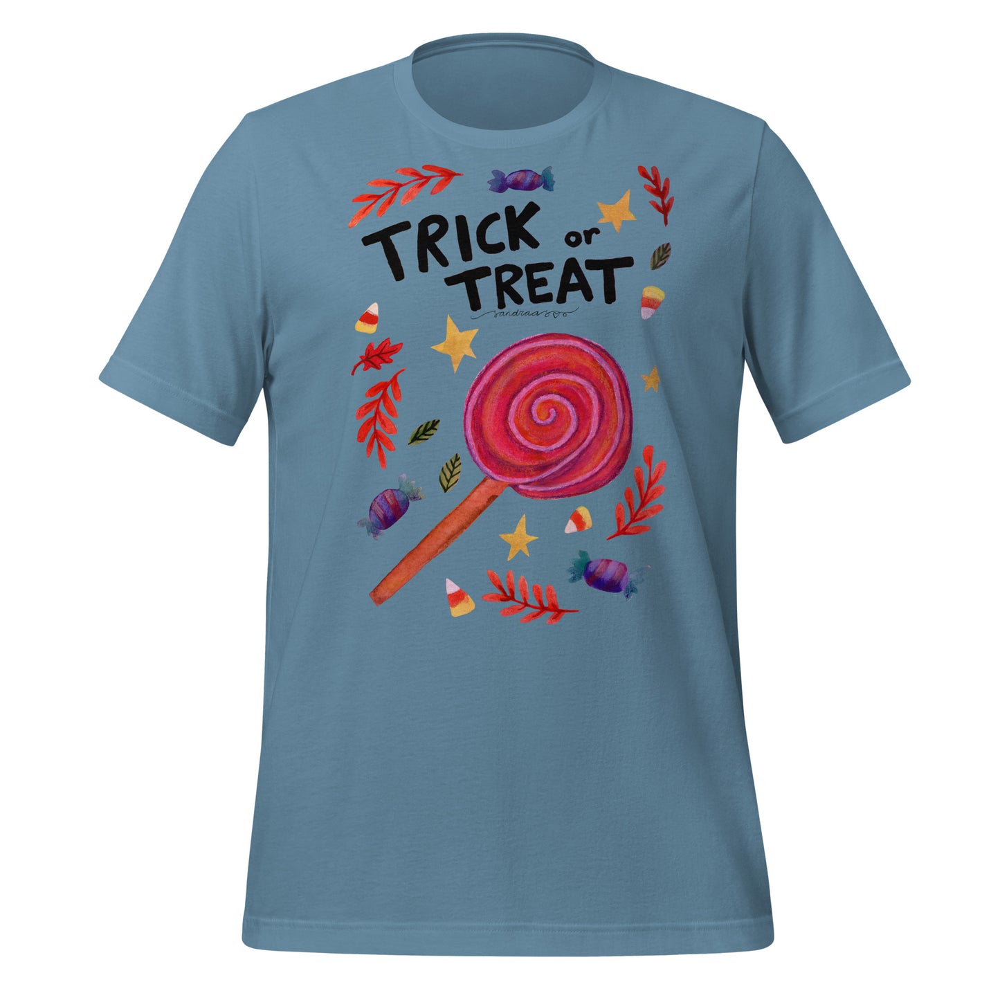 Halloween "Trick or Treat" T-Shirt – A Sweet & Spooky Must - Have! 🍬🎃 - SANDRAAS