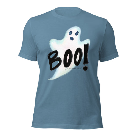 Halloween "Boo!" Ghost T-Shirt – Spooky, Fun & Comfy! 👻🎃 - SANDRAAS