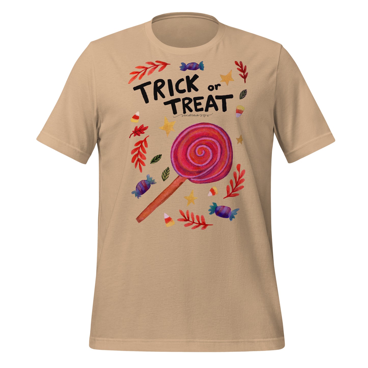 Halloween "Trick or Treat" T-Shirt – A Sweet & Spooky Must - Have! 🍬🎃 - SANDRAAS